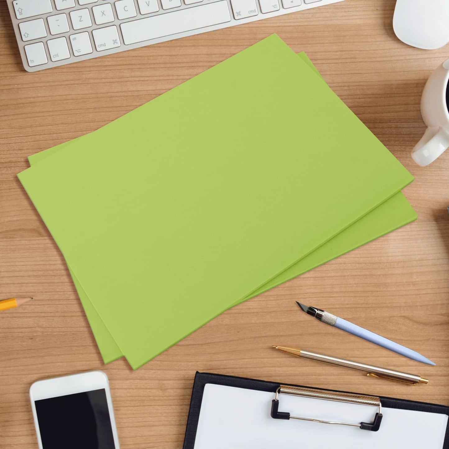 4 Pcs 8.5"x11" Rubber Carving Blocks, A4 Linoleum Blocks, Stamp Carving Blocks for Printmaking, Linocut Artists, Crafts and More,(Green) by KUKLIPJIM.