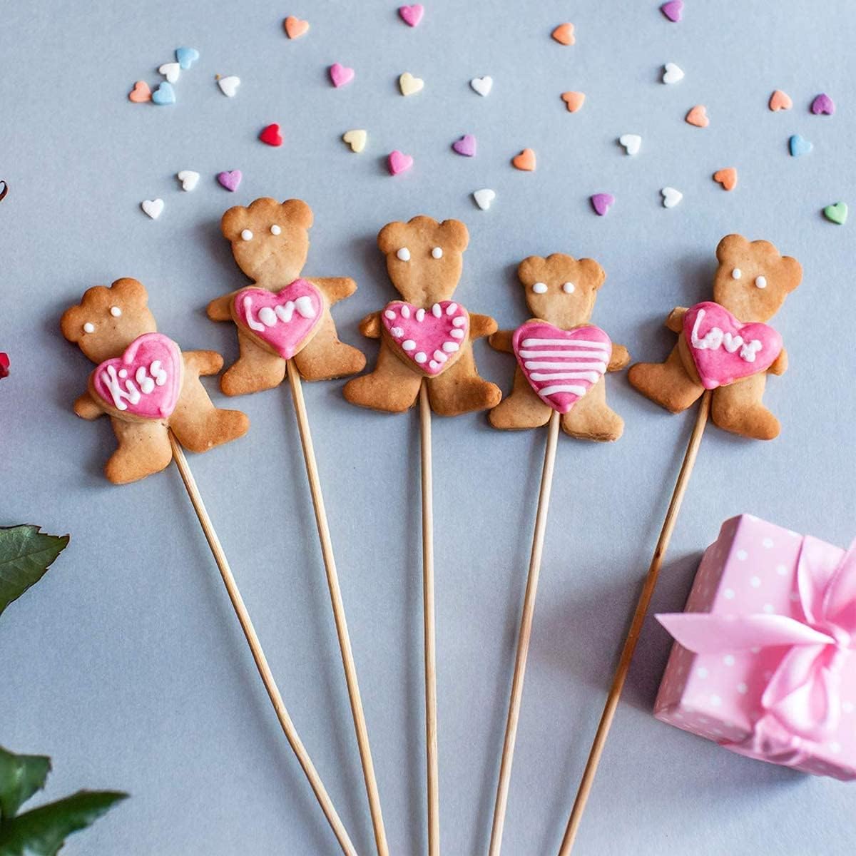 HOPELF 100PCS Dowel Rods - 1/8 x 12 Inch Bamboo Sticks - for Crafts, Cake Dowels and DIYers