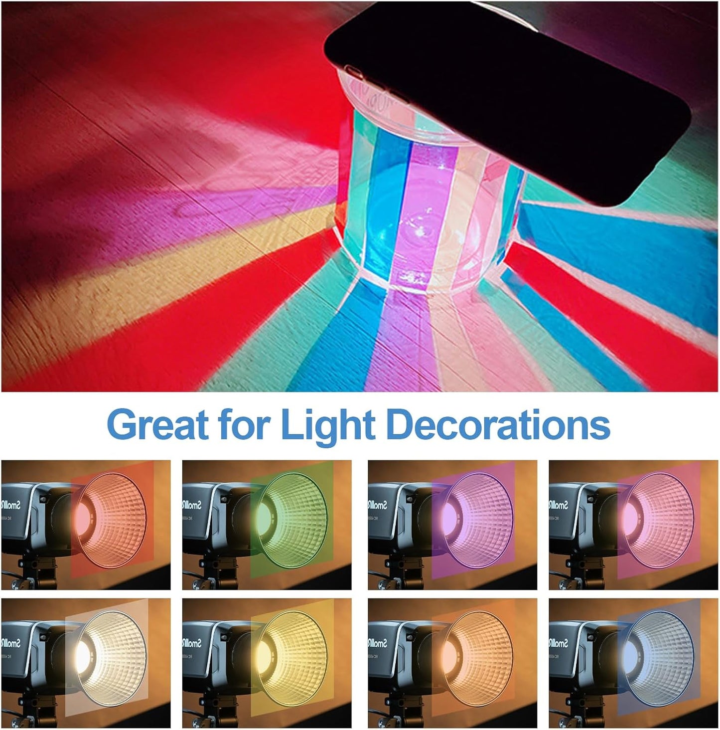 200 Pcs Colored Cellophane Sheets, Cellophane Wrap Paper Color Cello Sheets for Crafts(7.5x7.5 Inches)