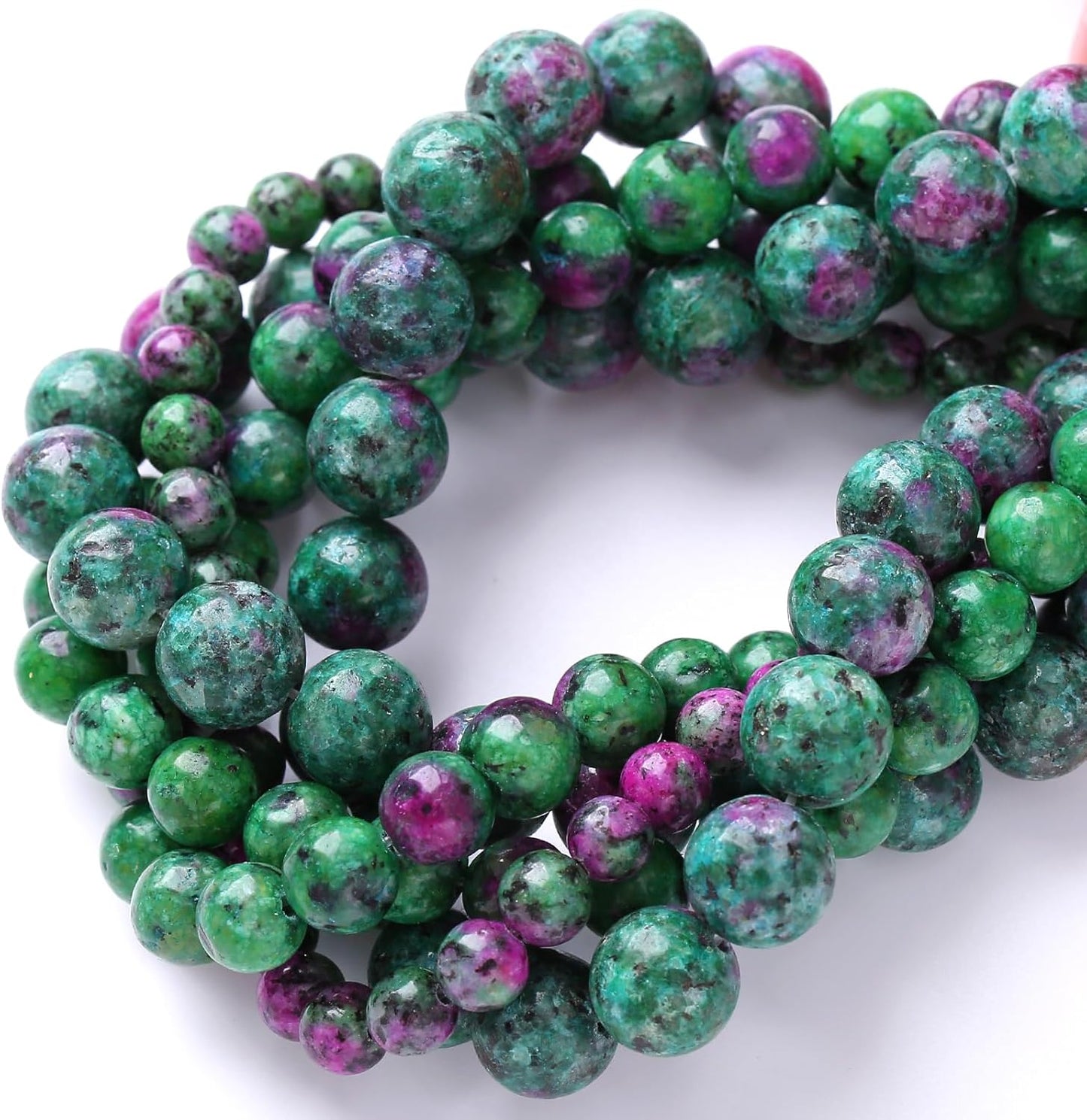 90pcs 4mm Natural Epidote Zoisite Stone Beads for Jewelry Making DIY Bracelet Necklace Accessories 15" Energy Healing Power Stone Beads