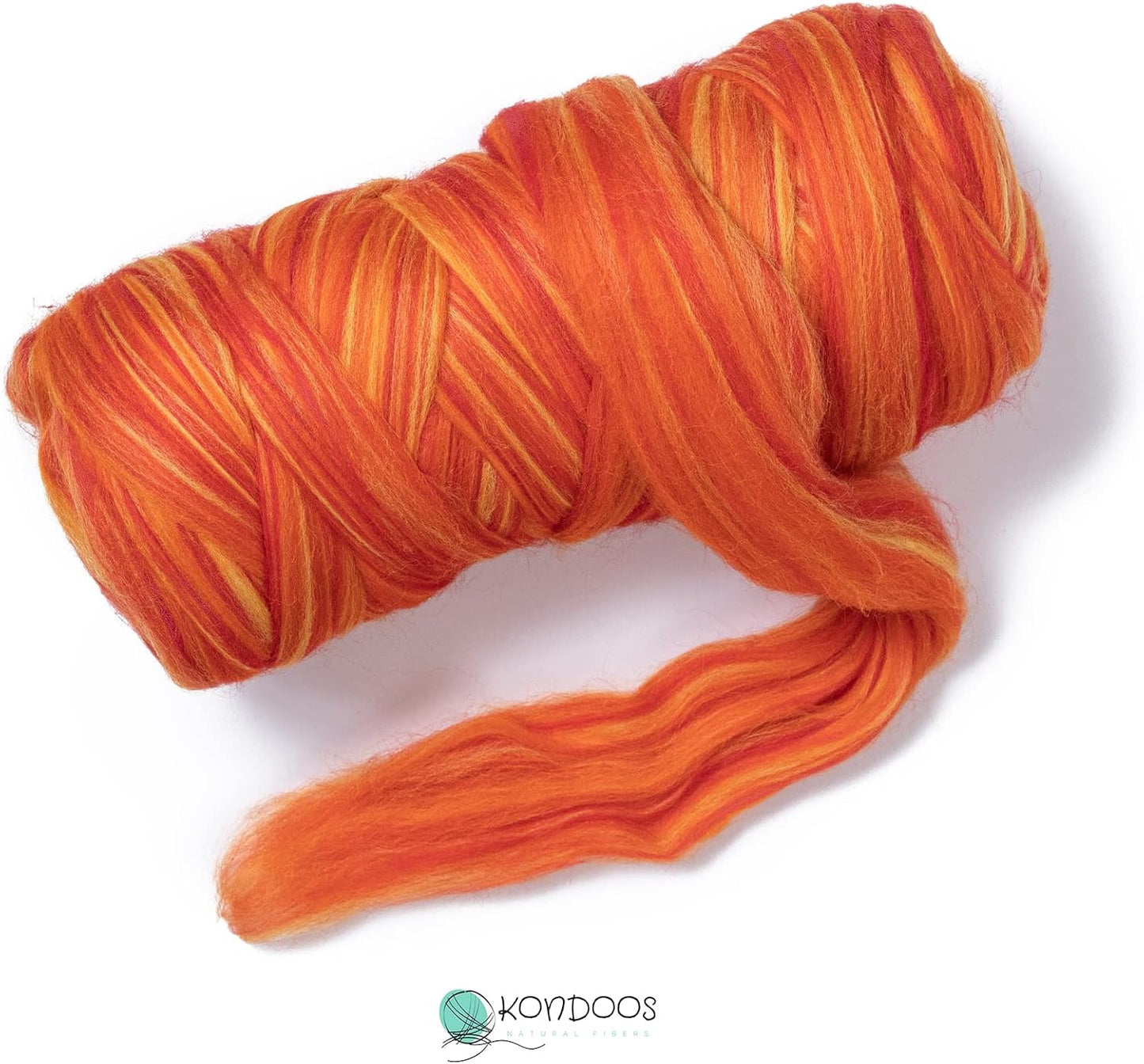 Multi Colored Natural Wool roving, 1 lb. Best Wool for Needle Felting, Wet Felting, handcrafts and Spinning. (Dawn, 1lb)