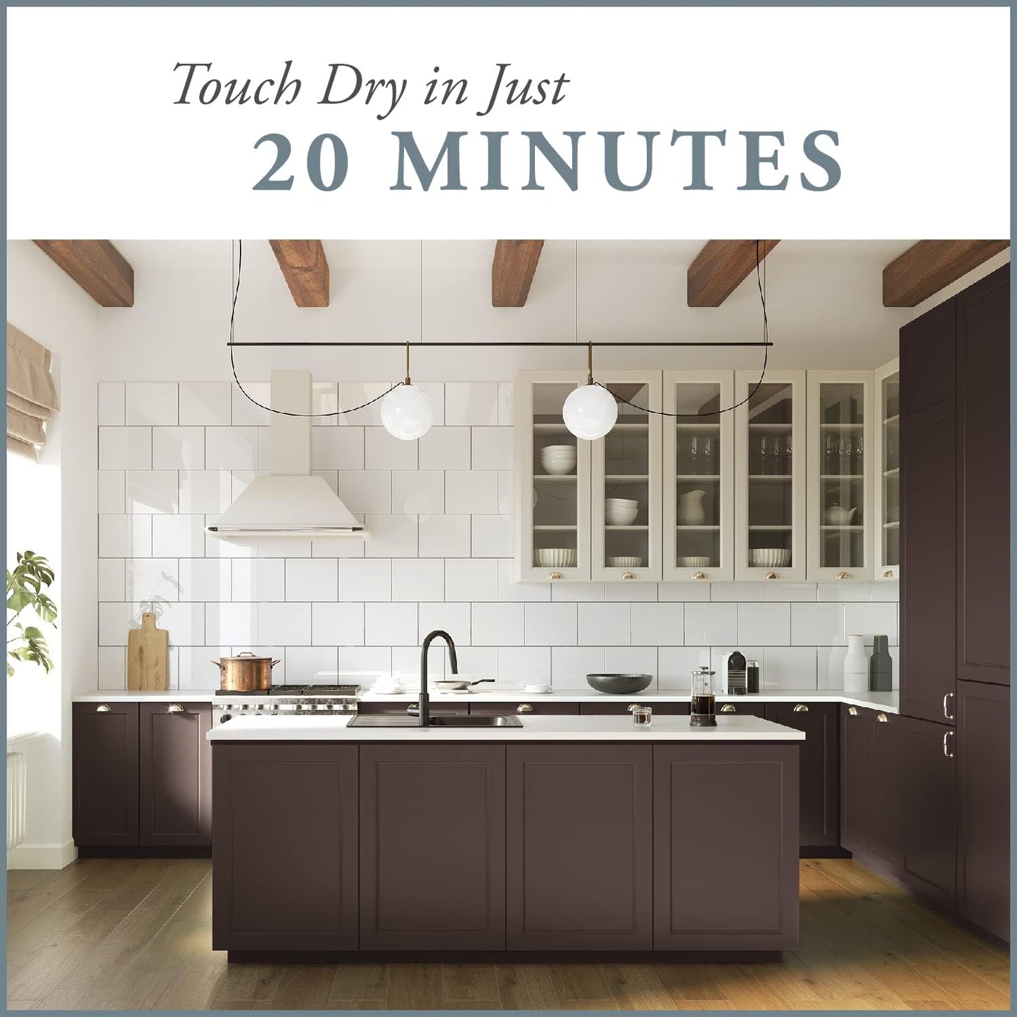 AMY HOWARD AT HOME Chalk-Based One Step Paint for Furniture, Cabinetry, Decor, Finish, and More | No Stripping, Sanding, or Priming | Dark Base | 16 Ounce | Windsor