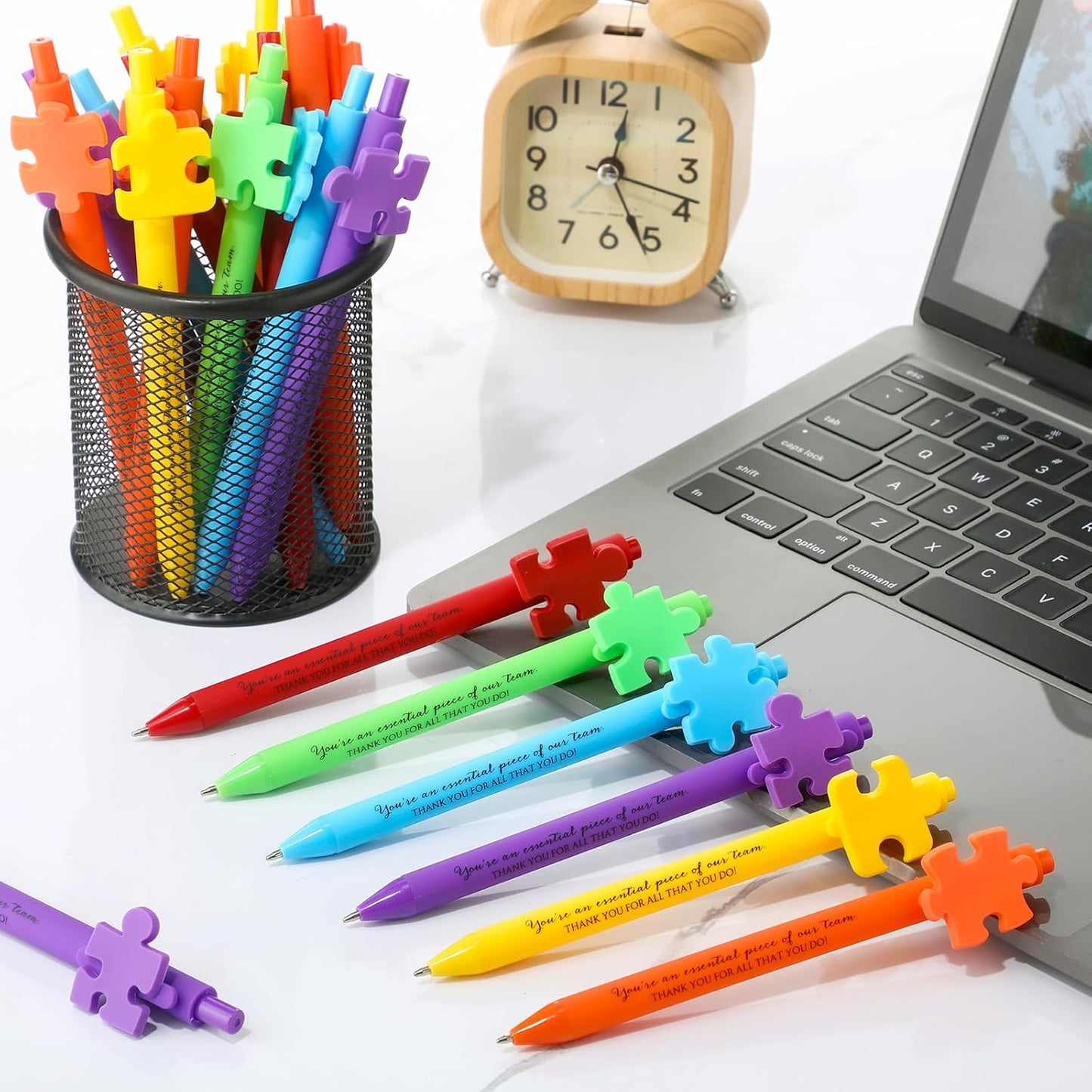 Eaasty 48 Pcs Employee Appreciation Gifts Bulk Inspirational Puzzle Pens Thank You Ballpoint Pens for Coworkers Staff Team Teacher Nurse Pastor Boss's Day Vet Tech Week Pharmacy Technicians Day Gifts