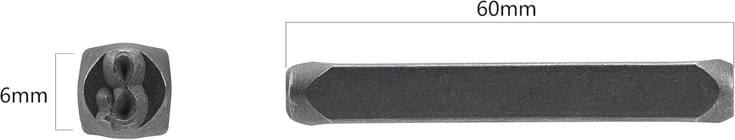 HimaPro Letter and Number Stamp Set 36pcs 40Cr Alloy Steel Metal Stamp Number & Letter Punch Set in a Wooden case (6mm 1/4 Inch)