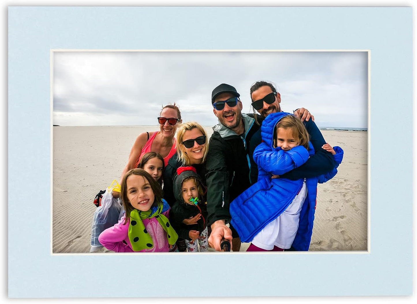 11x14 Mat for 8.5x11 Photo - Precut Baby Blue Picture Matboard for Frames Measuring 11 x 14 Inches - Bevel Cut Matte to Display Art Measuring 8.5 x 11 Inches - Acid Free Pack of TEN MATS