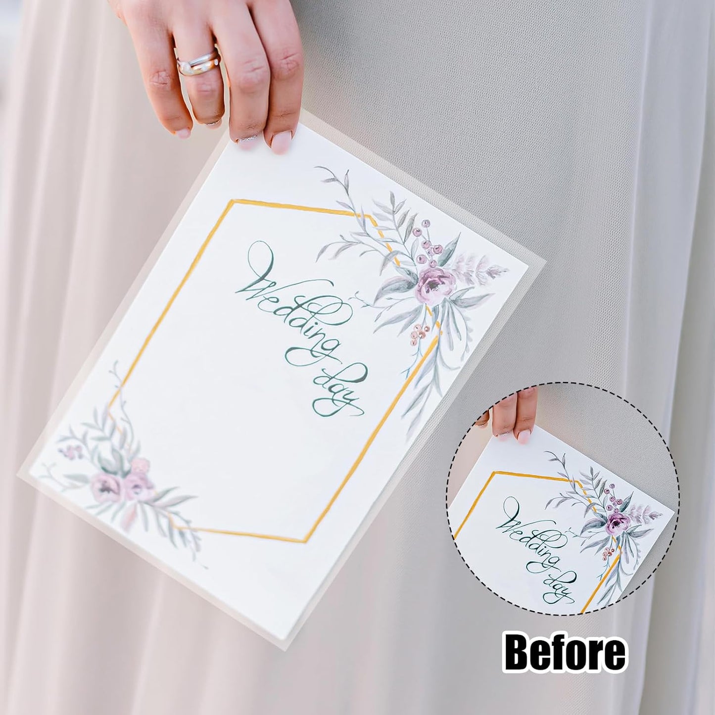 200 Sheets Vellum Paper, Translucent Printable Vellum Tracing Paper, Glassine Papers for Wedding Invitation Drawing Sketching Writing(8.3×5.7 Inches)