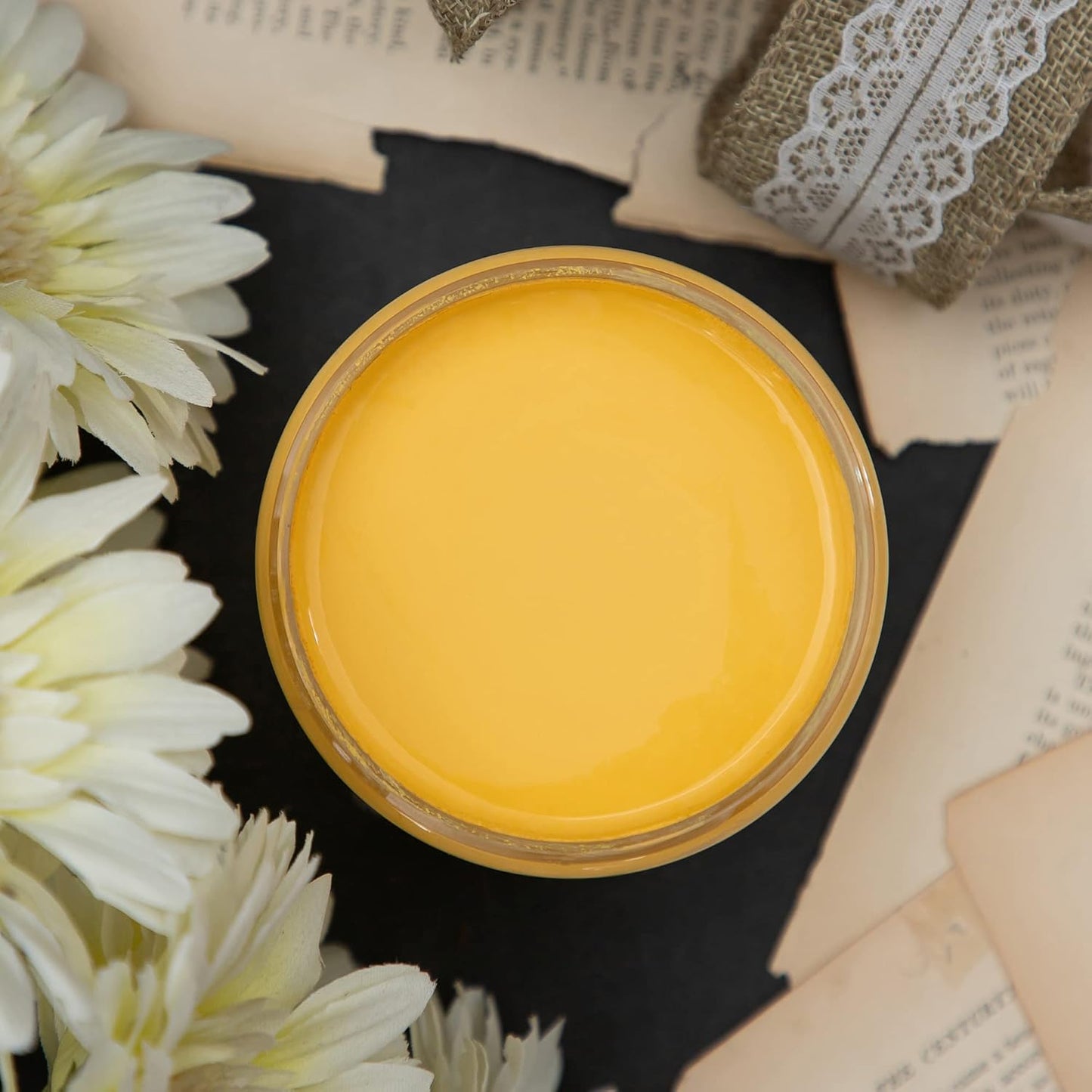 Dixie Belle Paint Company Chalk Finish Furniture Paint - Daisy (8oz) - Matte Vibrant Yellow Chic Chalk Mineral DIY Furniture Paint