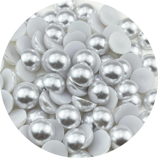 80pcs 20mm Half Pearls for Crafts Flatback Half Round Pearl Beads for Jewelry Making Nail Art Scrapbook Craft Wedding Dress Decoration(White)
