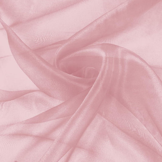VACVELT Sheer Organza Fabric by The Yard, 60 Inch Wide Rose Gold Organza Fabric Bolt Bridal Sheer Tulle Fabric, Silk Organza Fabric Roll for Wedding Party Decorations Backdrop Curtain (10 Yards)
