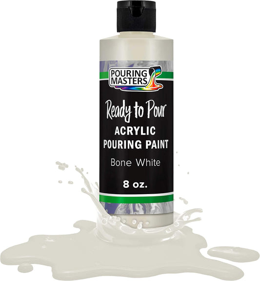 Pouring Masters Bone White Ready to Pour Acrylic Pouring Paint - Premium 8-Ounce Pre-Mixed Fluid Acrylic Paint - Fluid Art Supplies for Canvas, Wood, Paper, Tile & Rocks