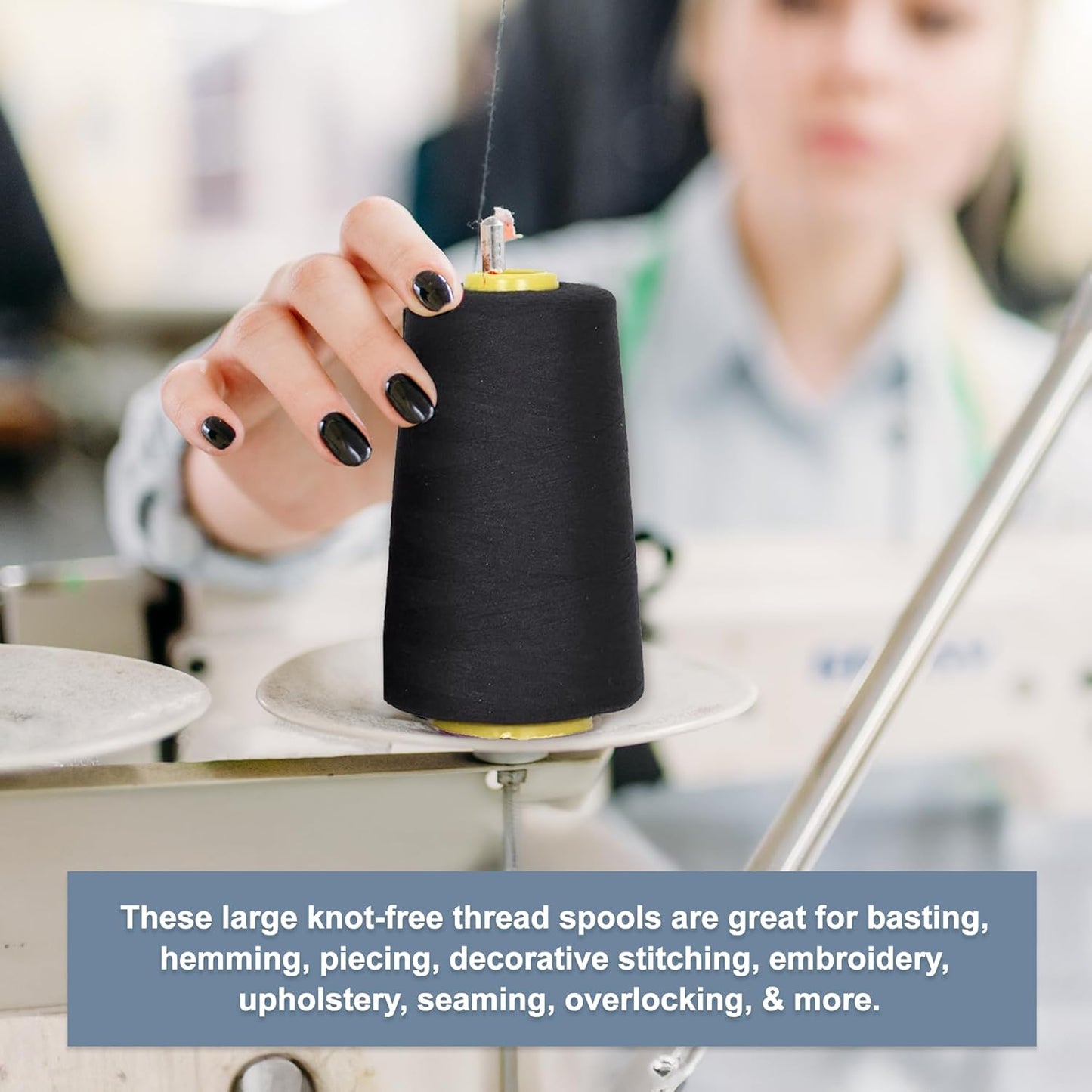 Mandala Crafts 4 Pack of Serger Threads Cones Spools - 20S/2 24000 Yards Polyester Terracotta Threads for Sergers Machine and Overlock Quilting Sewing Machine