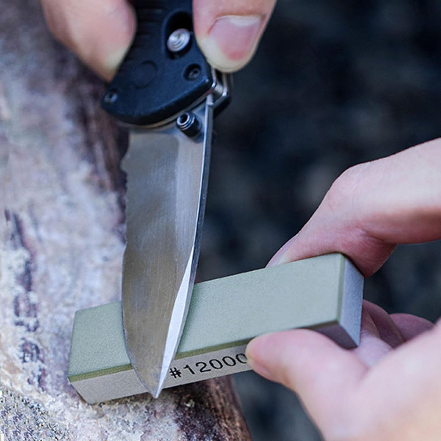 Small Travel-Portable Diamond Resin Sharpening Stone - 3000 Grit Whetstone Knife Sharpener