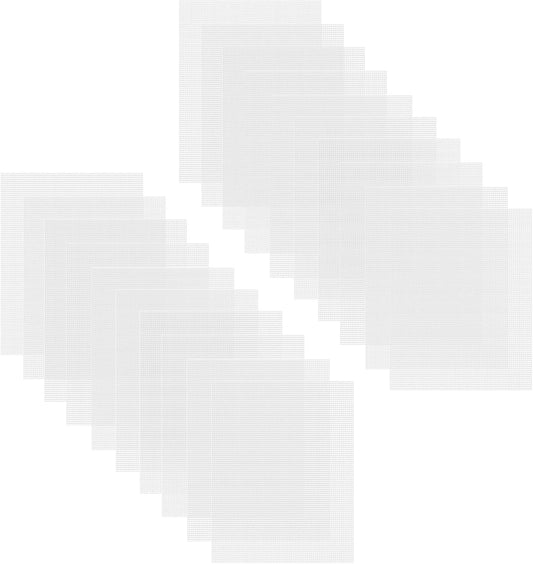 Caydo 20 Pieces 7 Count Plastic Mesh Canvas Sheets, Eye Mesh for Therian Mask, Acrylic Yarn Crafting, Knit Crochet Projects and Make Aquarium Dividers (10.5 X 13.5 Inch)