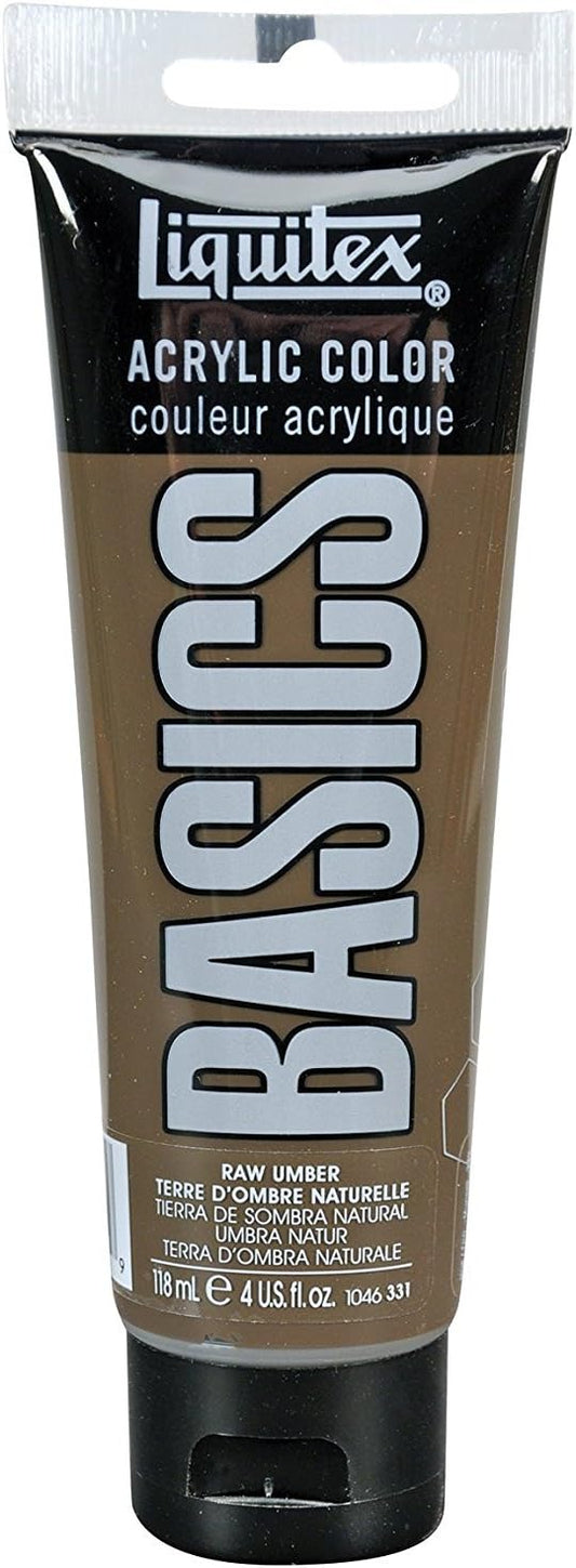 Liquitex BASICS Acrylic Paint, 118ml (4-oz) Tube, Raw Umber