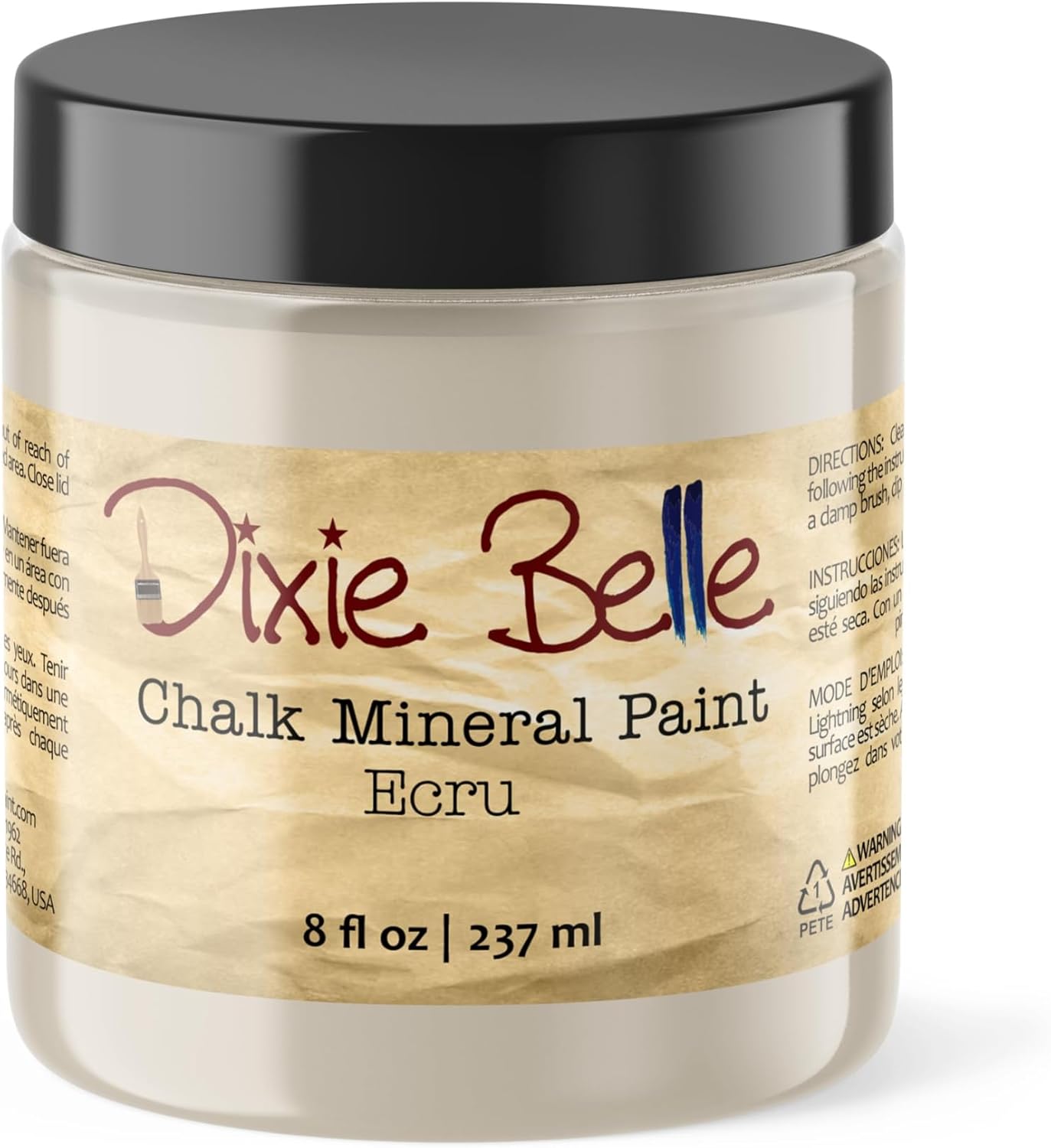Dixie Belle Paint Company Chalk Finish Furniture Paint – Ecru (8oz) – Matte Chic Chalk Mineral DIY Furniture Paint