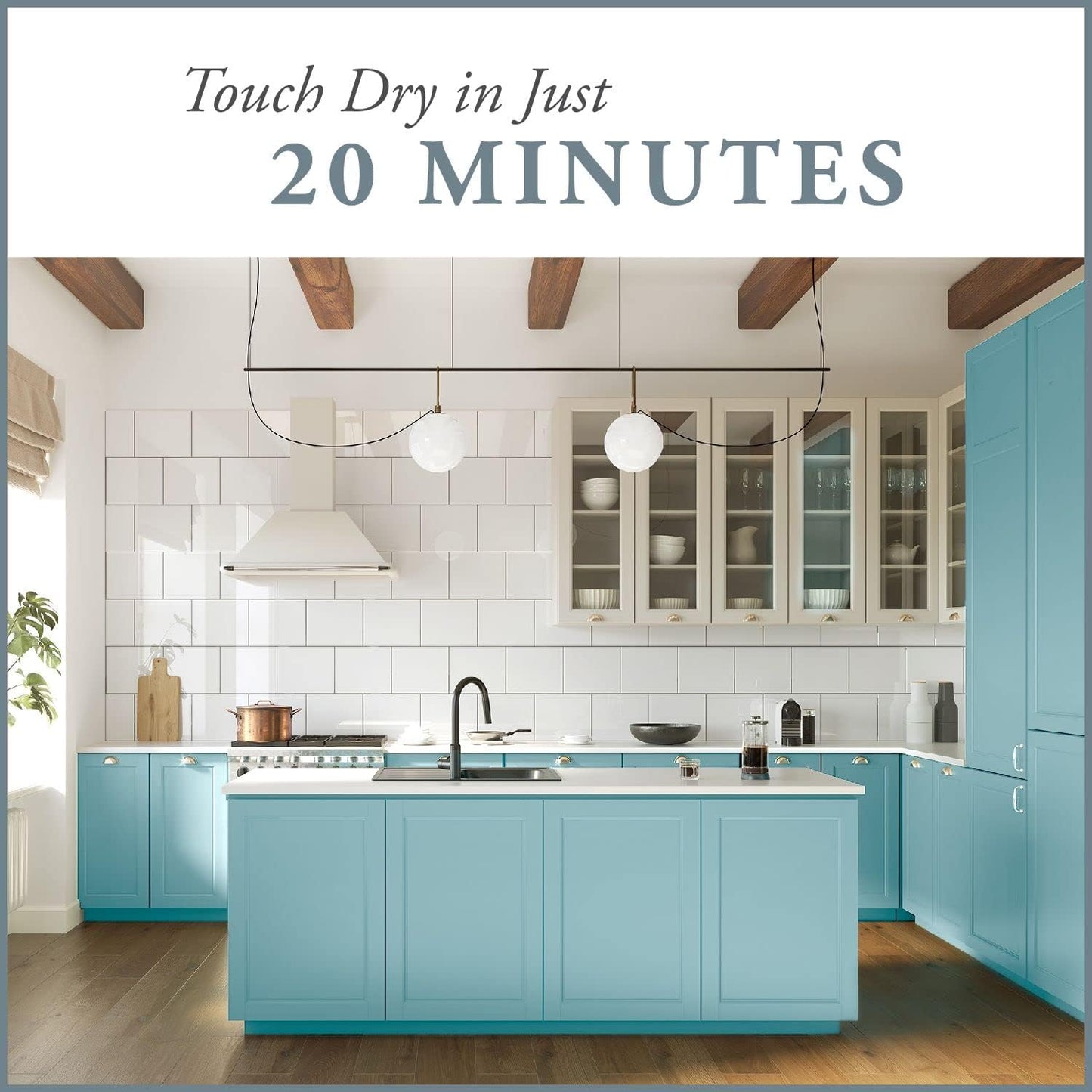 AMY HOWARD AT HOME Chalk-Based One Step Paint for Furniture, Cabinetry, Decor, Finish, and More | No Stripping, Sanding, or Priming | Light Base | 16 Ounce | Harbor Lights