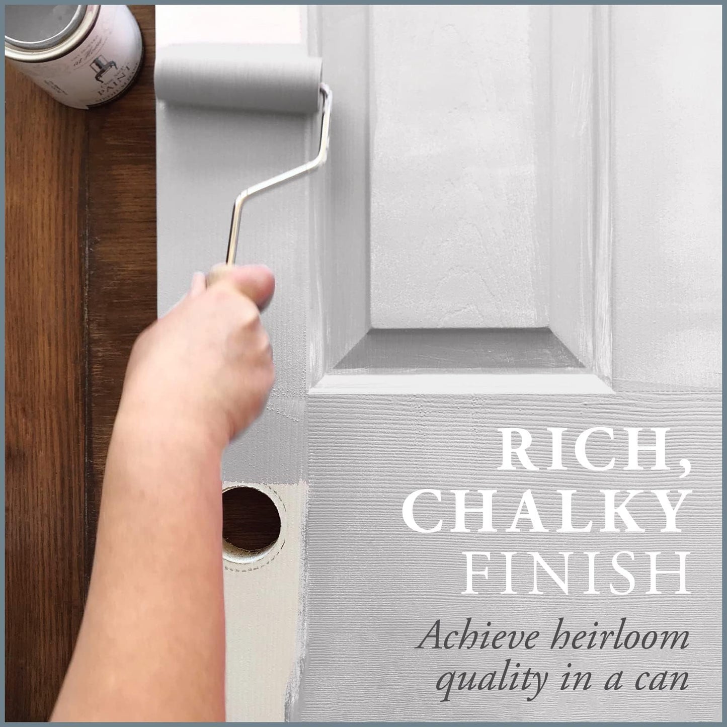 AMY HOWARD AT HOME Chalk-Based One Step Paint for Furniture, Cabinetry, Decor, Finish, and More | No Stripping, Sanding, or Priming | Ultra-Light Base | 32 Ounce | Parisian Gray