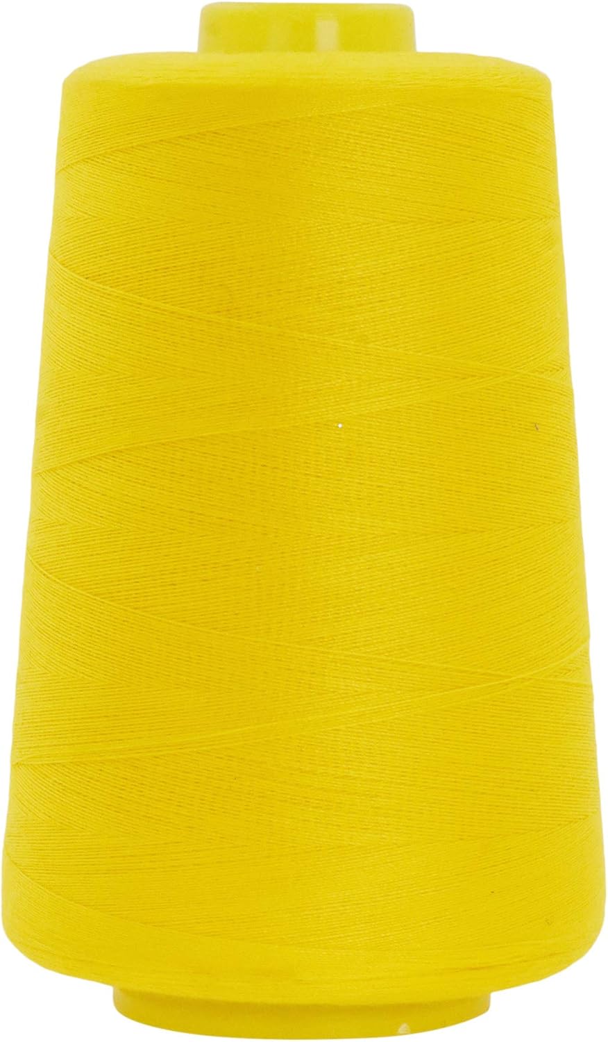 Mandala Crafts 4 Pack of Serger Threads Cones Spools - 20S/2 24000 Yards Polyester Yellow Threads for Sergers Machine and Overlock Quilting Sewing Machine