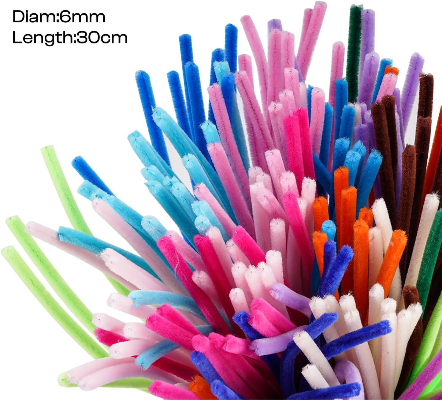 Caydo 500 Pieces Orange Pipe Cleaners, Chenille Stems, Pipe Cleaner Crafts for DIY Art and Craft Projects Creative Gift Party Decorations