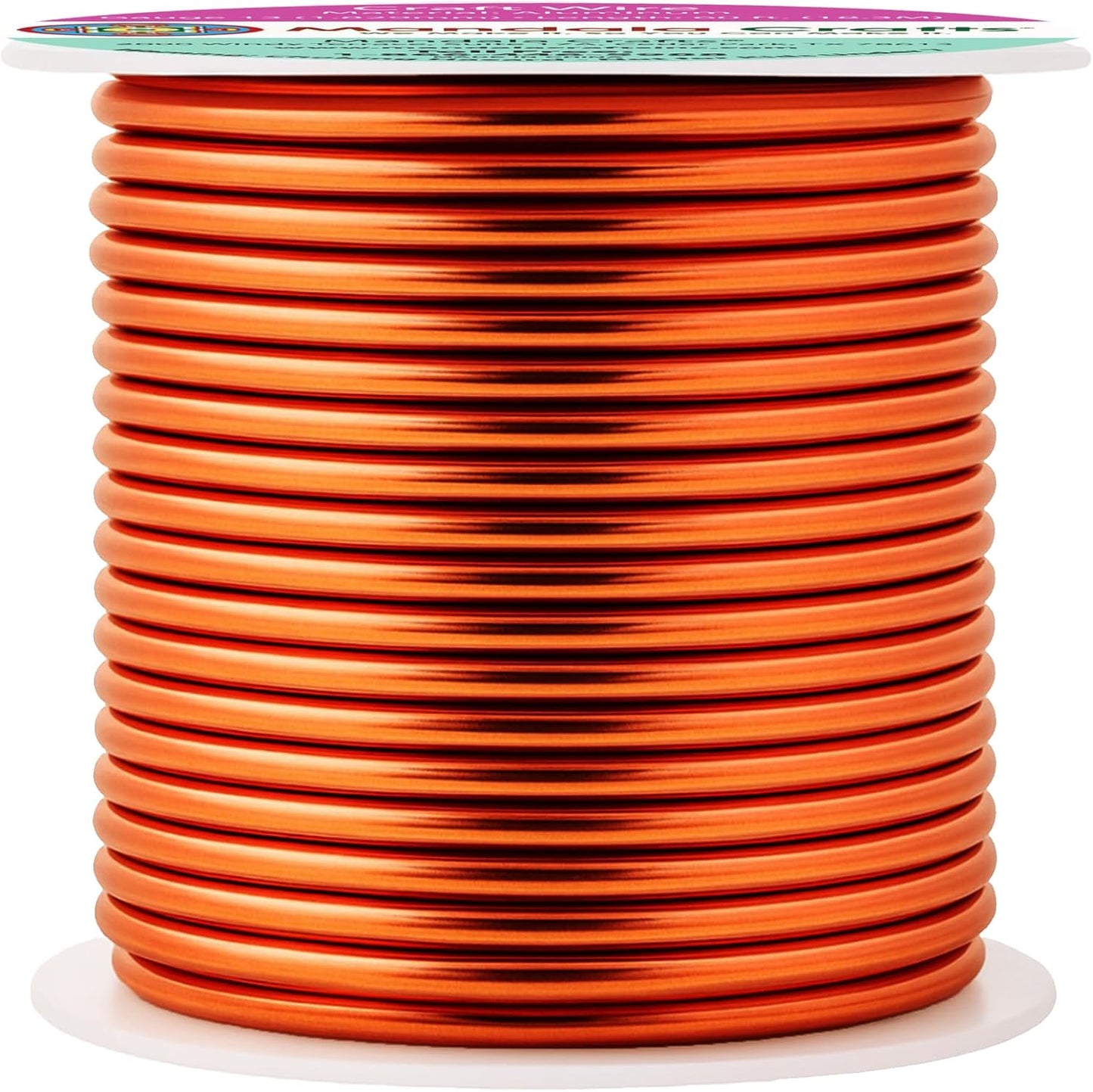 Mandala Crafts 13 Gauge Anodized Aluminum Craft Wire for Jewelry Making - 60 FT Colored Flexible Burnt Orange Wire - Bendable for Bonsai Armature Crafting Sculpting