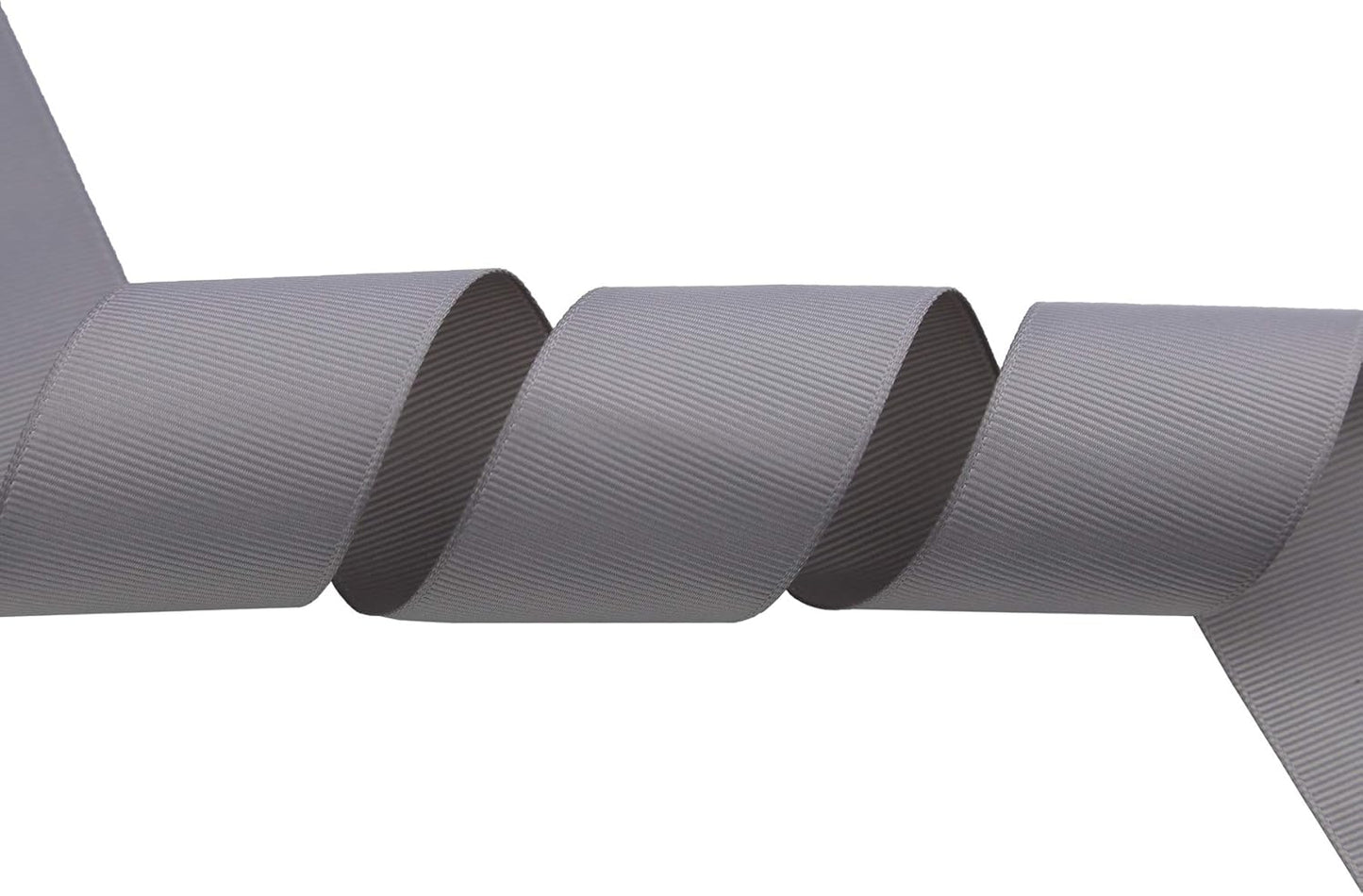 ITIsparkle 11/2" Inch Grosgrain Ribbon 25 Yards-Roll Set for Gift Wrapping Cake Decoration Party Favor Hair Braids Hair Bow Baby Shower Decoration Floral Arrangement Craft Supplies, Silver Ribbon