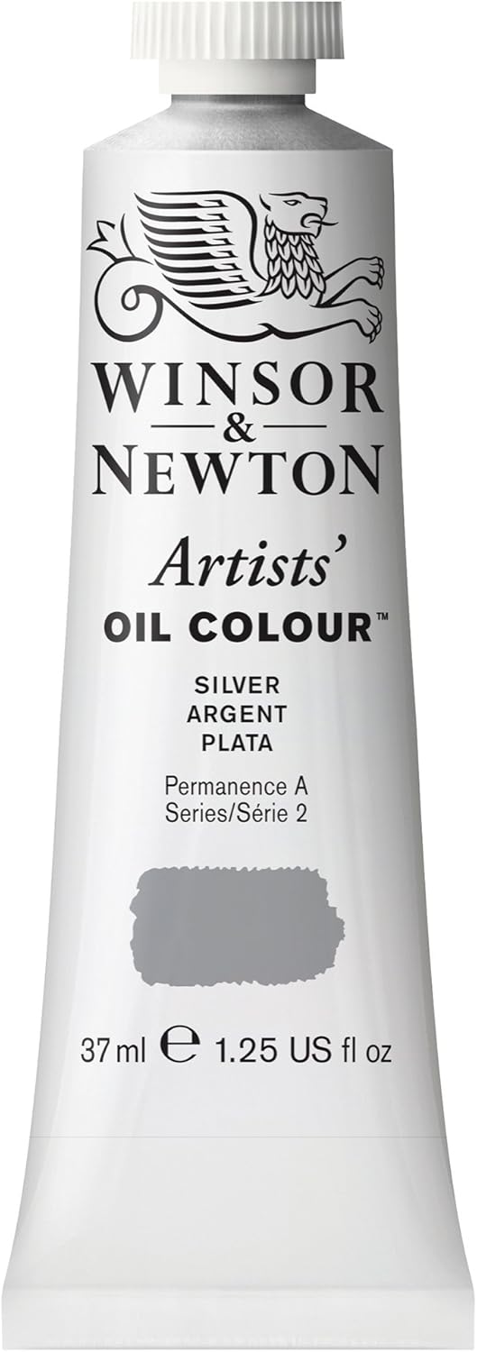 Winsor & Newton Artists' Oil Color, 37ml (1.25 oz) Tube, Silver
