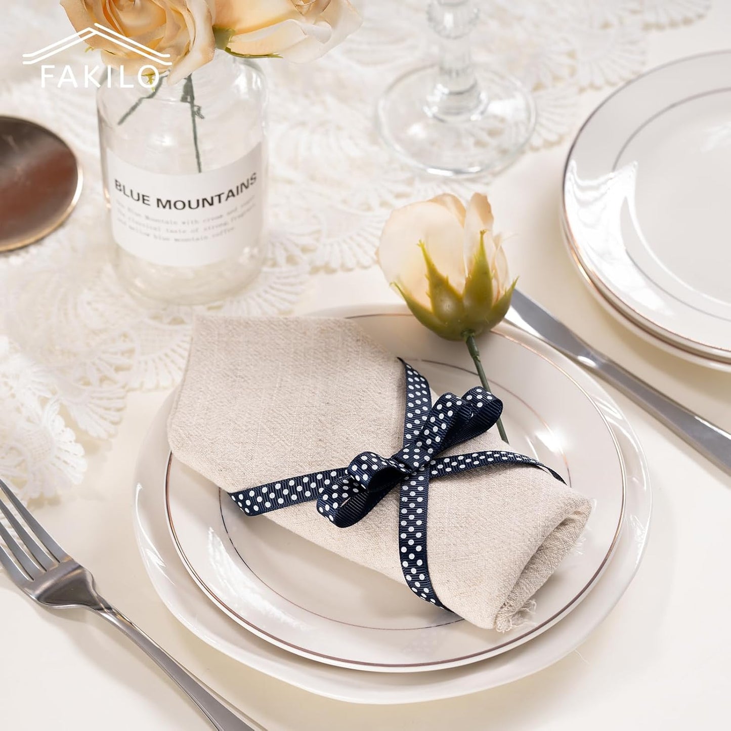 Polka Dot Grosgrain Ribbon 3/8 Inch, 25 Yards Spool Navy Blue and White Dot Craft Ribbon for Christmas Gift Wrapping DIY Crafts Hair Bows Wedding Party Decor Sewing and Home Decoration