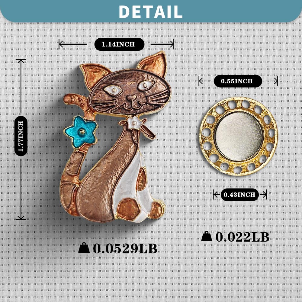 Magnetic Needle Minder Magnet Embroidery Accessories and Supplies Embroidery Needle Holder Cross Stitch Holder Needlework Supplies (Cardinal) (cat)