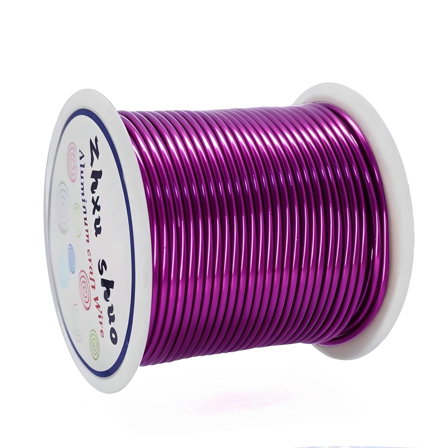 12 Gauge(2mm) Aluminum Wire 35 Yards Anodized Metal Wire for Bonsai Armature Crafting Sculpting Jewelry Craft Making Beading Floral (Purple, 12 Gauge)