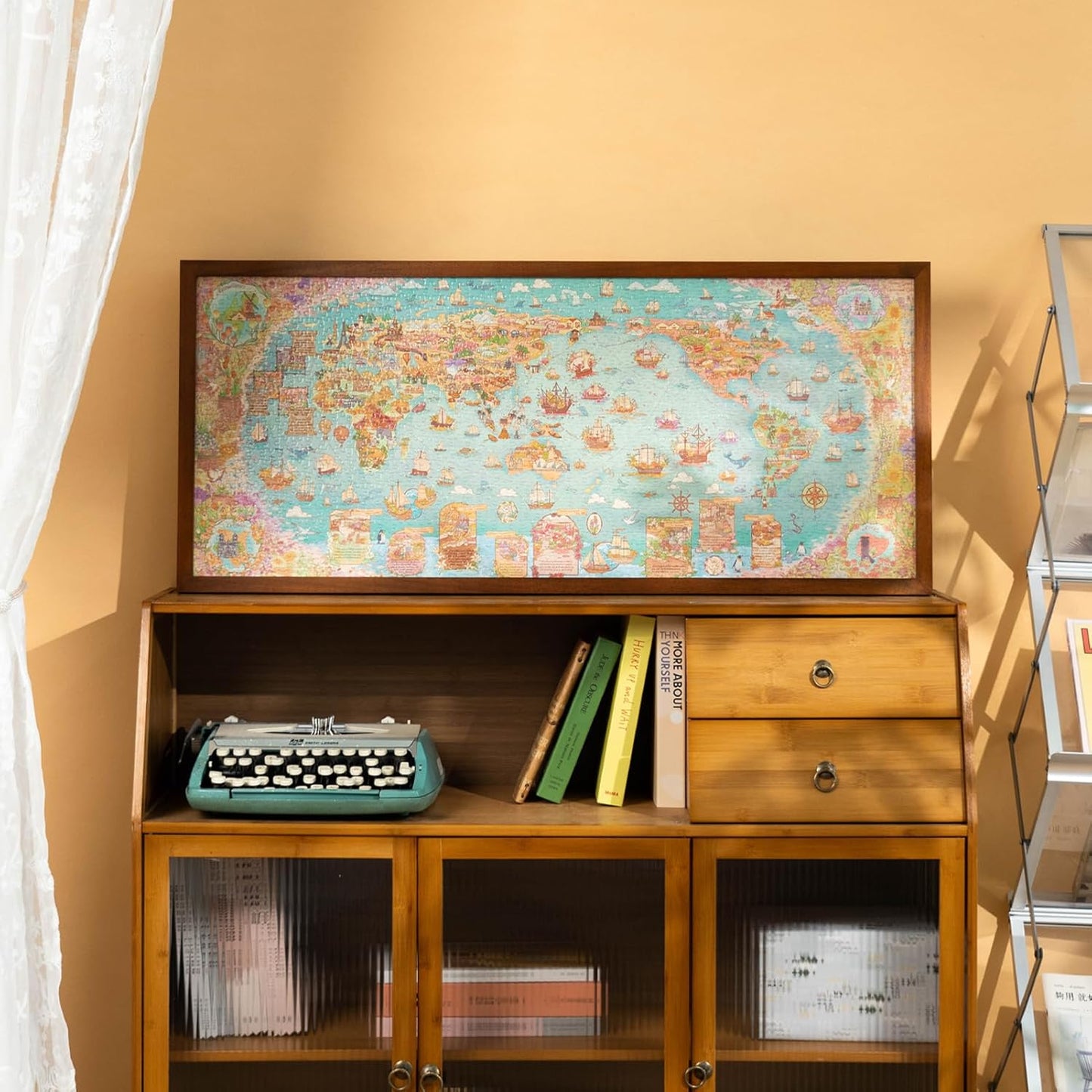 MOMIBOOK Puzzles for Adults 1300 Pieces Jigsaw Puzzles of Flower Great Universal Guide, Painting Image World Map Challenging Hard Impossible Puzzle Unique Funny Party Christmas Birthday Gifts