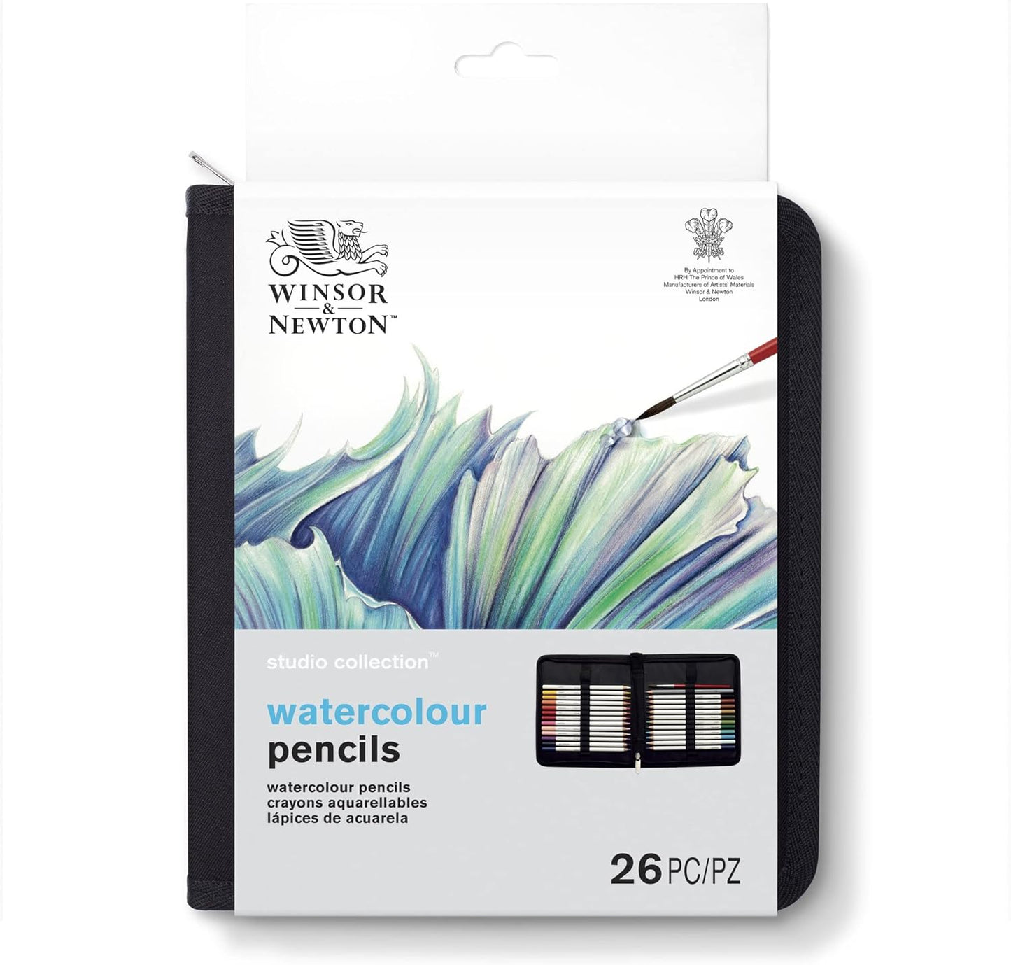 Winsor & Newton Studio Collection Artist Pencils, Watercolor Pencil Wallet, Set of 26