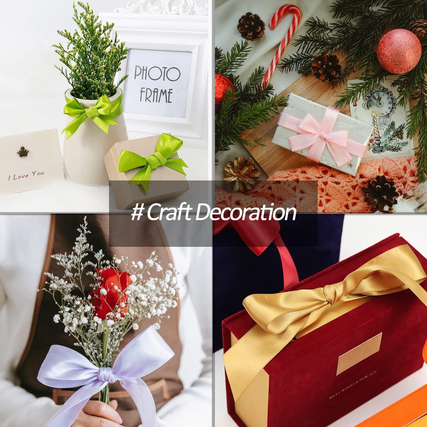 1" Wide x 100 Yards Single Face Polyester Satin Ribbon, Satin Ribbon for Crafts, Gift, Hair Bows, Wedding Party Decoration, Bow Making & Other Projects (Red)