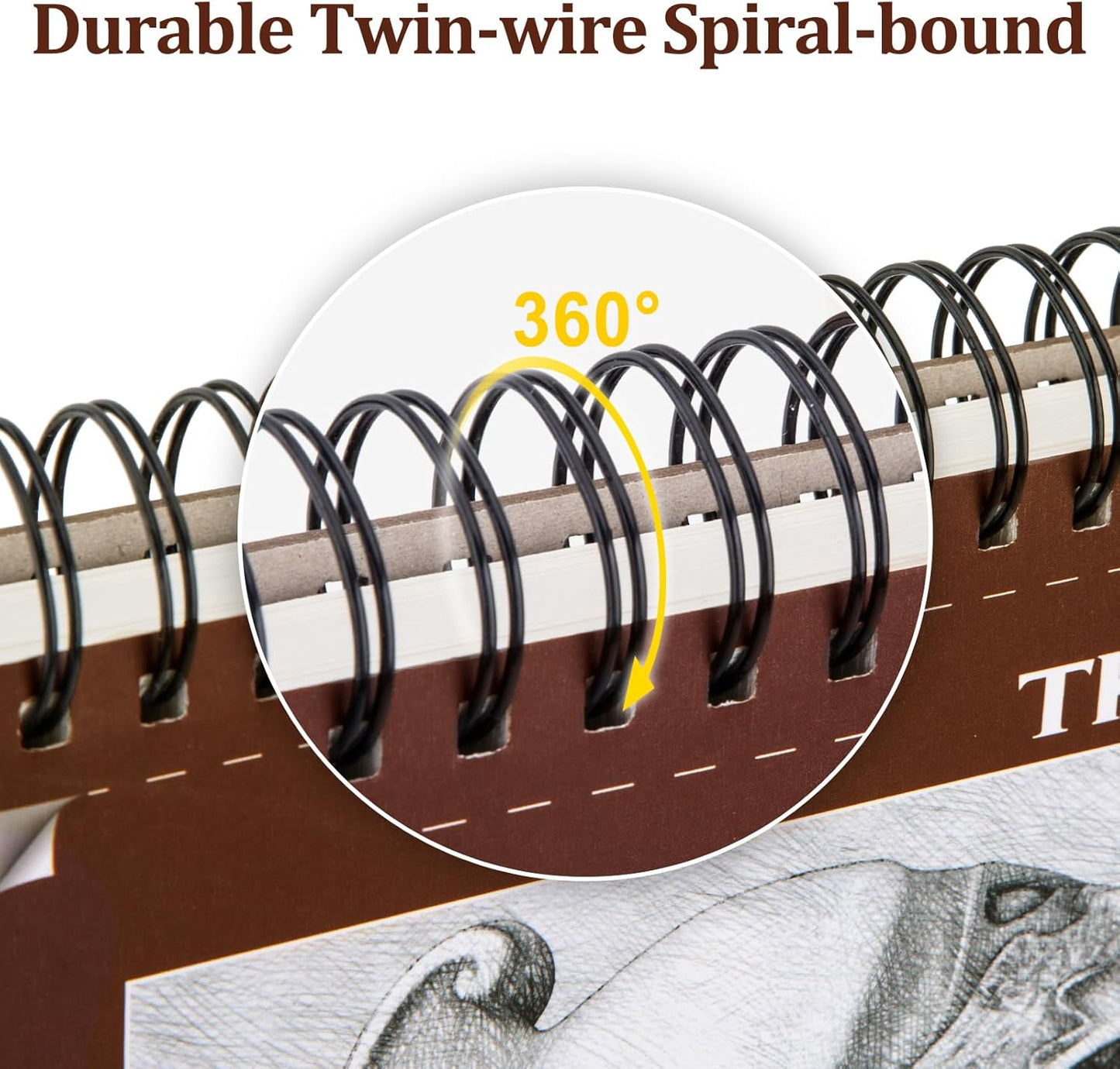 TKOOFN 5.5" x 8.5" Sketch Book, Pack of 10, 600 Sheet Top Spiral Bound Premium Sketchbook Drawing Pads(68lb/100gsm), Acid-Free Painting Paper for Adults Kids Artists Beginners