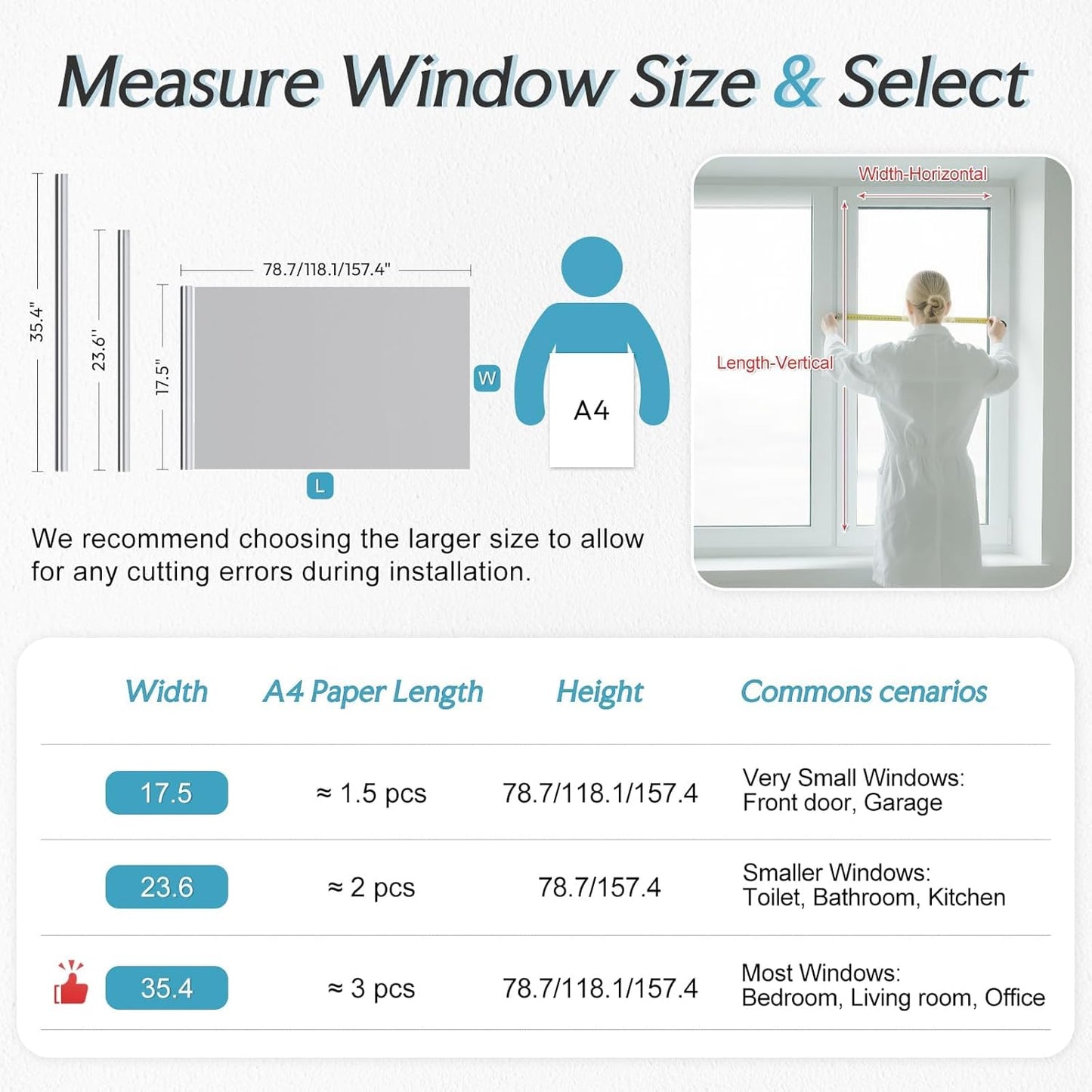 DOWELL One Way Window Privacy Film with 3 Tools Window Tint for Home Sun Blocking Heat Control Anti UV Reflective Mirror Covering See Out Not in for House and Office Silver 17.5" X 78.7"
