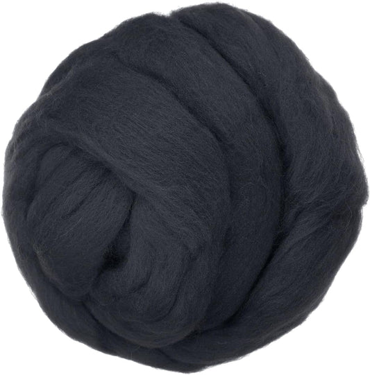 PATIKIL Wool Roving Yarn, 80G/2.82OZ Soft Felting Wool Pure Chunky Roving Yarn Bulk for Needle Felting Knitting Blanket Spinning Weaving DIY Craft, Gray