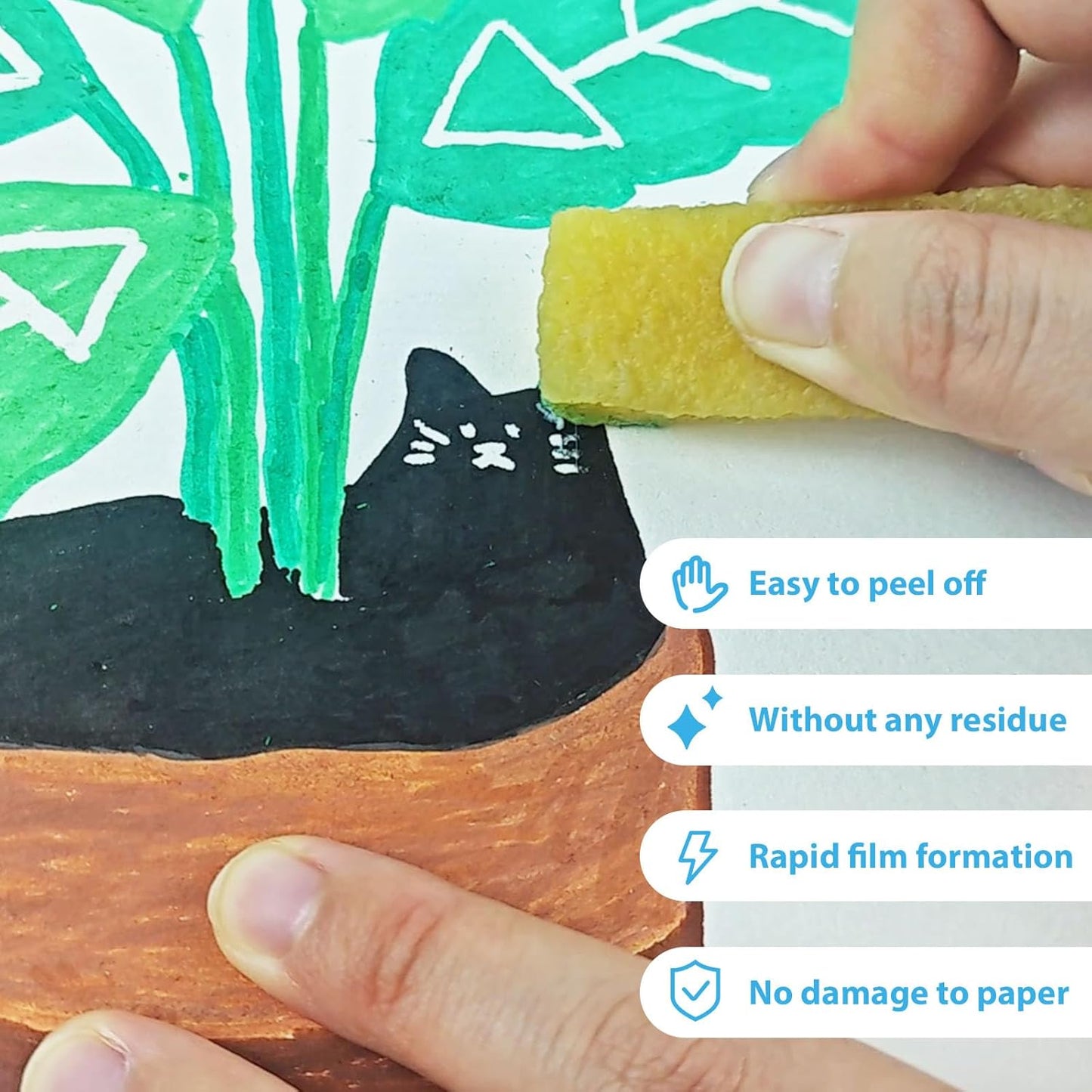 120ml White Masking Fluid for Watercolor Painting,Quick-Drying and Easy to Tear,No Residue,Suitable for Watercolor Painting to Prevent Accidental Staining,and Liquid Masking for Art Projects