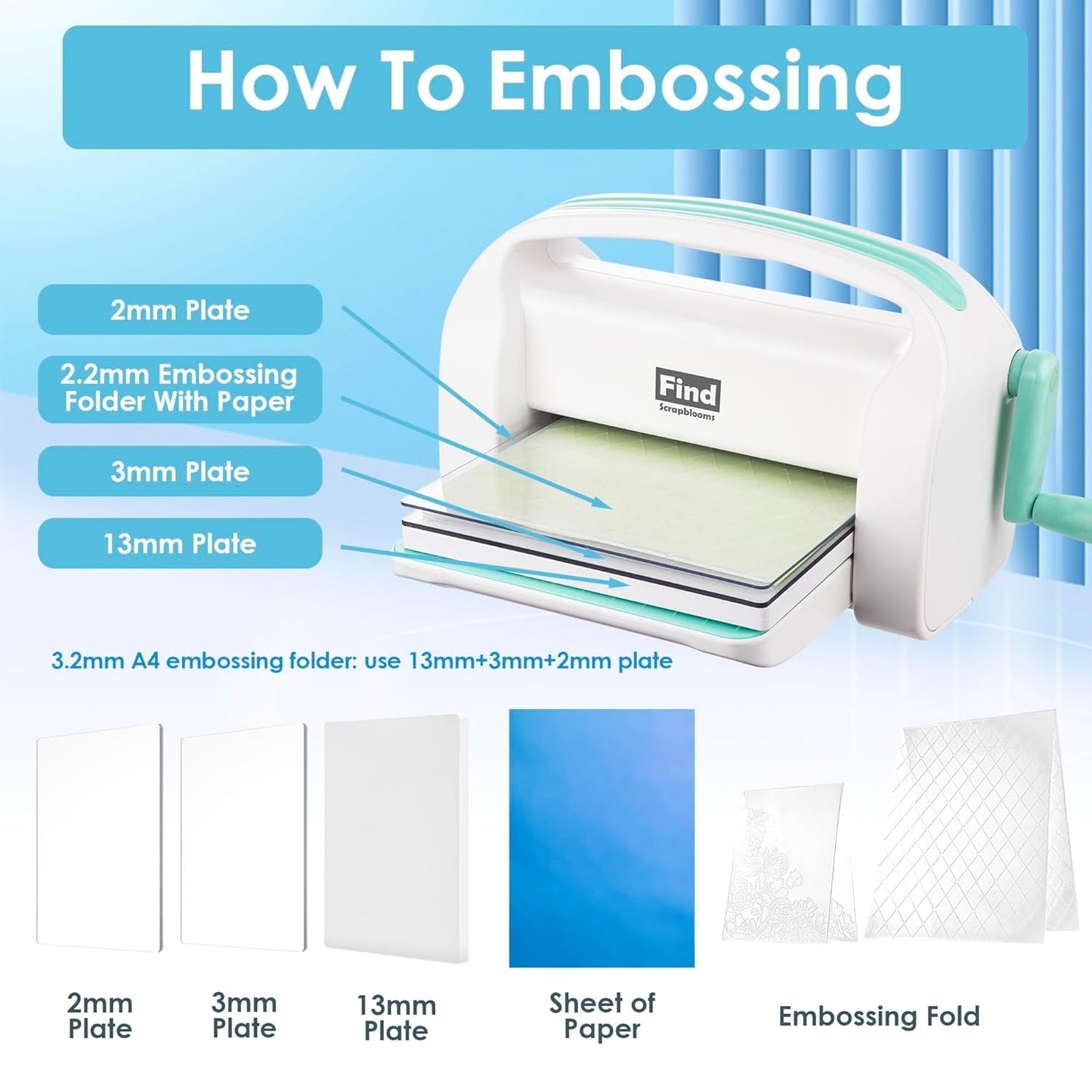 9 inch Die Cutting Machine, A4 Embossing Machine for Card Making