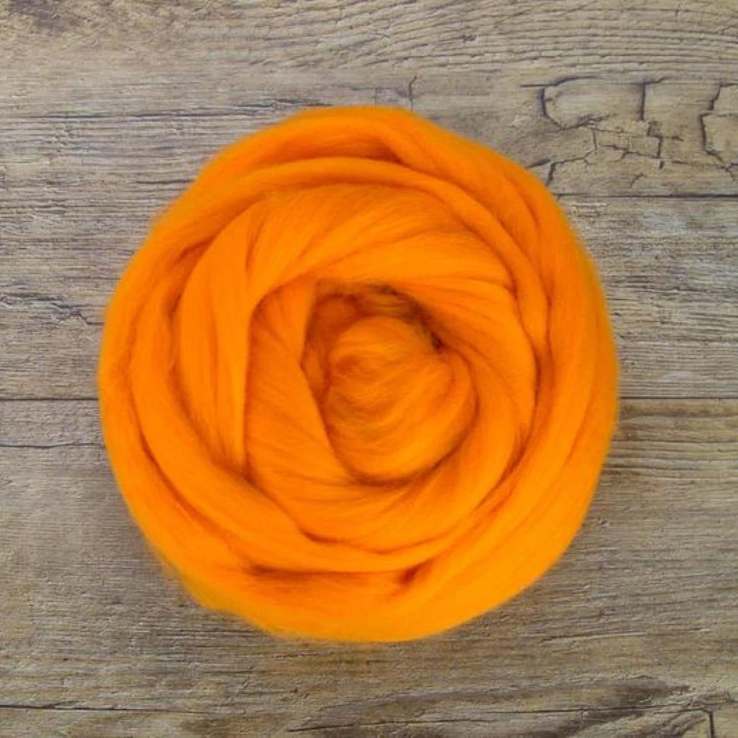 Revolution Fibers Merino Wool Roving | Premium Combed Wool Top | 22 Micron, Perfect for Felting Projects, Spinning, Wall Hangings and Tapestry (Clementine)