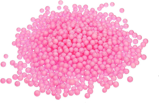 MECCANIXITY Foam Beads Foam Balls 7-9mm for Wedding and Party Decorations, Tiny Packing Balls, Arts DIY Crafts Supplies (Pink,1 Pack Approx 3000pcs)
