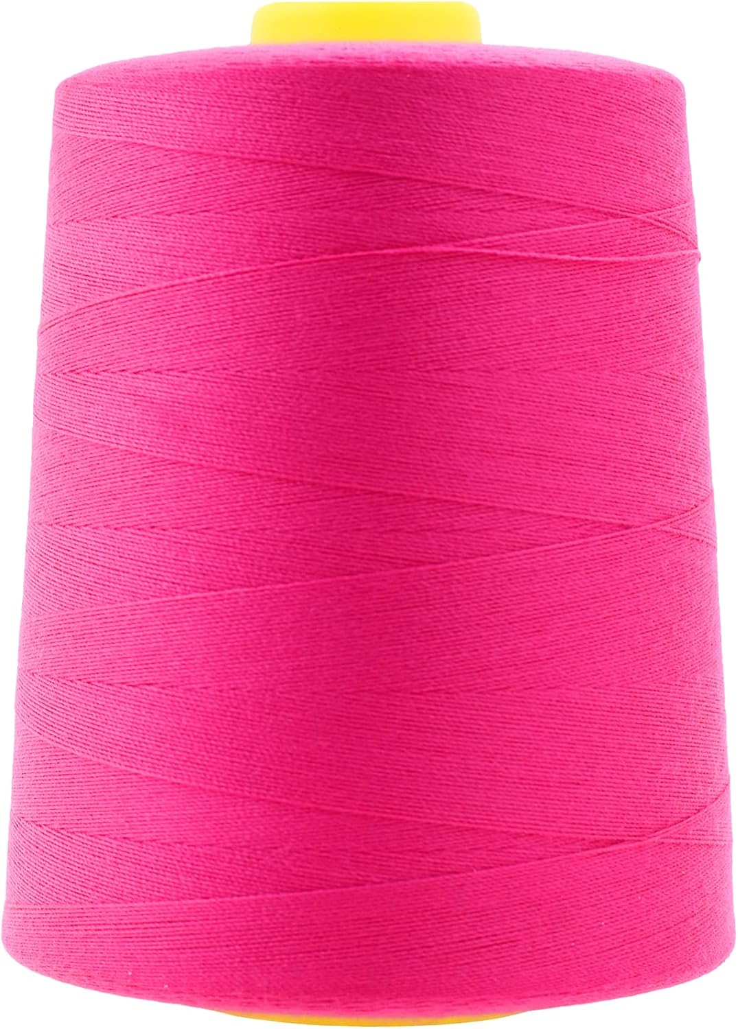 Mandala Crafts 4 Pack of Serger Threads Cones Spools - 20S/2 24000 Yards Polyester Hot Pink Threads for Sergers Machine and Overlock Quilting Sewing Machine