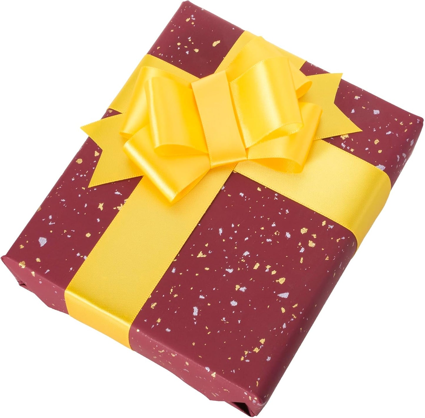 1-1/2 Inch Yellow Ribbon, 50 Yards Craft Polyester Satin Ribbon Perfect for Gift Wrapping, Handmade Roses, Wedding Party Decorations and DIY Crafts