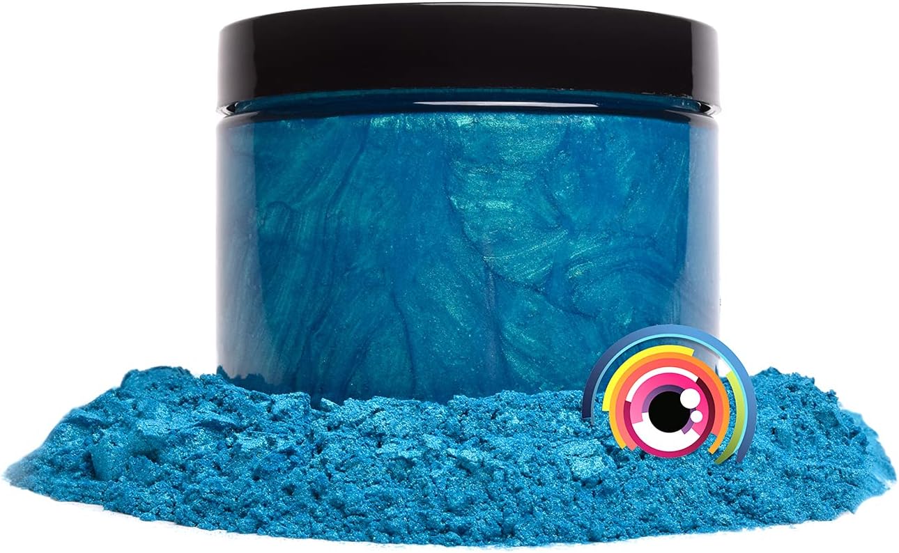 Eye Candy Pigments Premium Blue Mica Powder - Sora-IRO Blue (50gr) - for Epoxy, Resin, Soap, Paint, Woodworking, Acrylic Pouring, Bath Bombs, Fishing Lures - DIY Arts and Crafts Additive