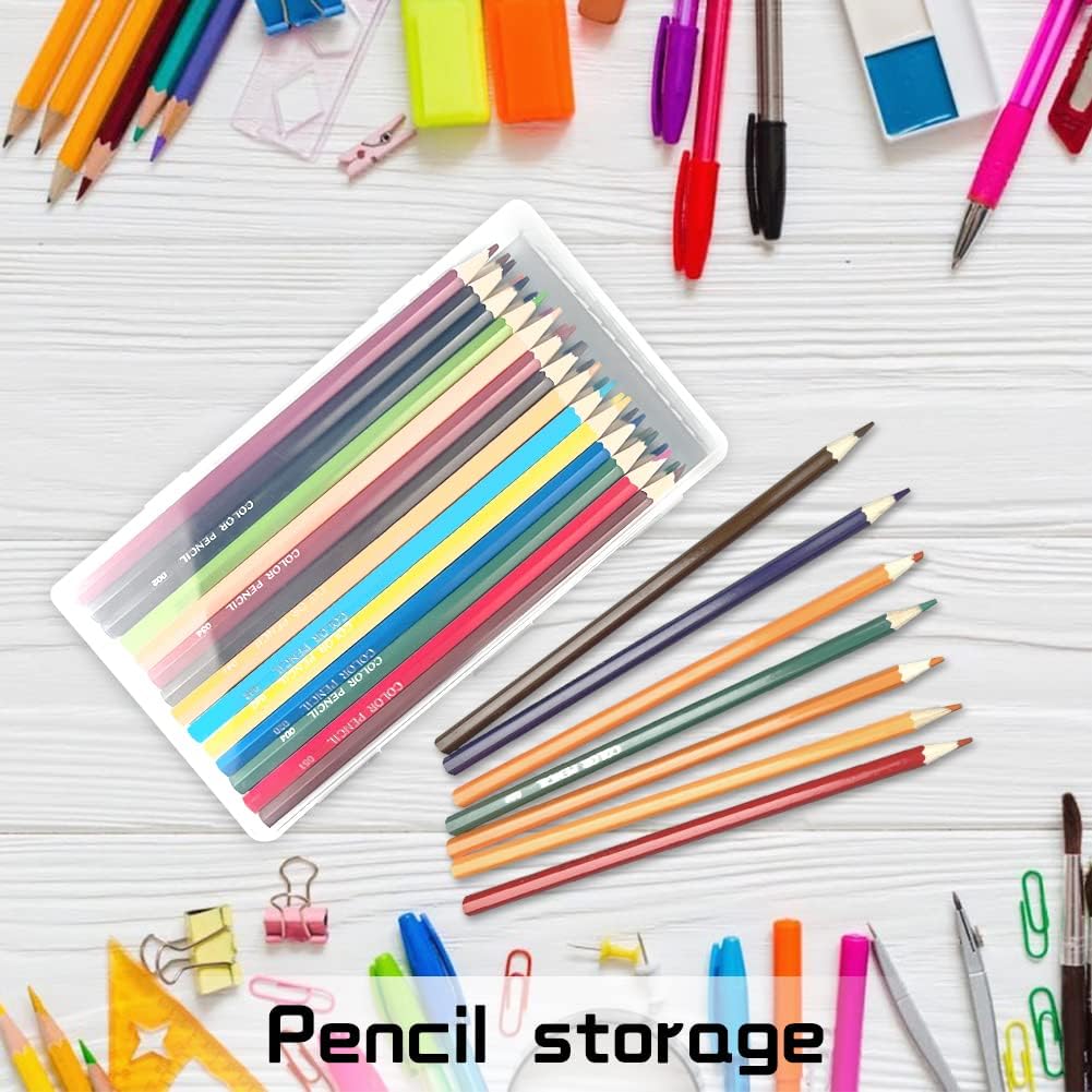 DUOFIRE Small Plastic Box Organizer Box Small Plastic Storage containers Small Plastic case for Storage Pencils and Art Supply Storage Organizer Rectangle(7.7 x 4.1 x 0.9inch) 2 Pack