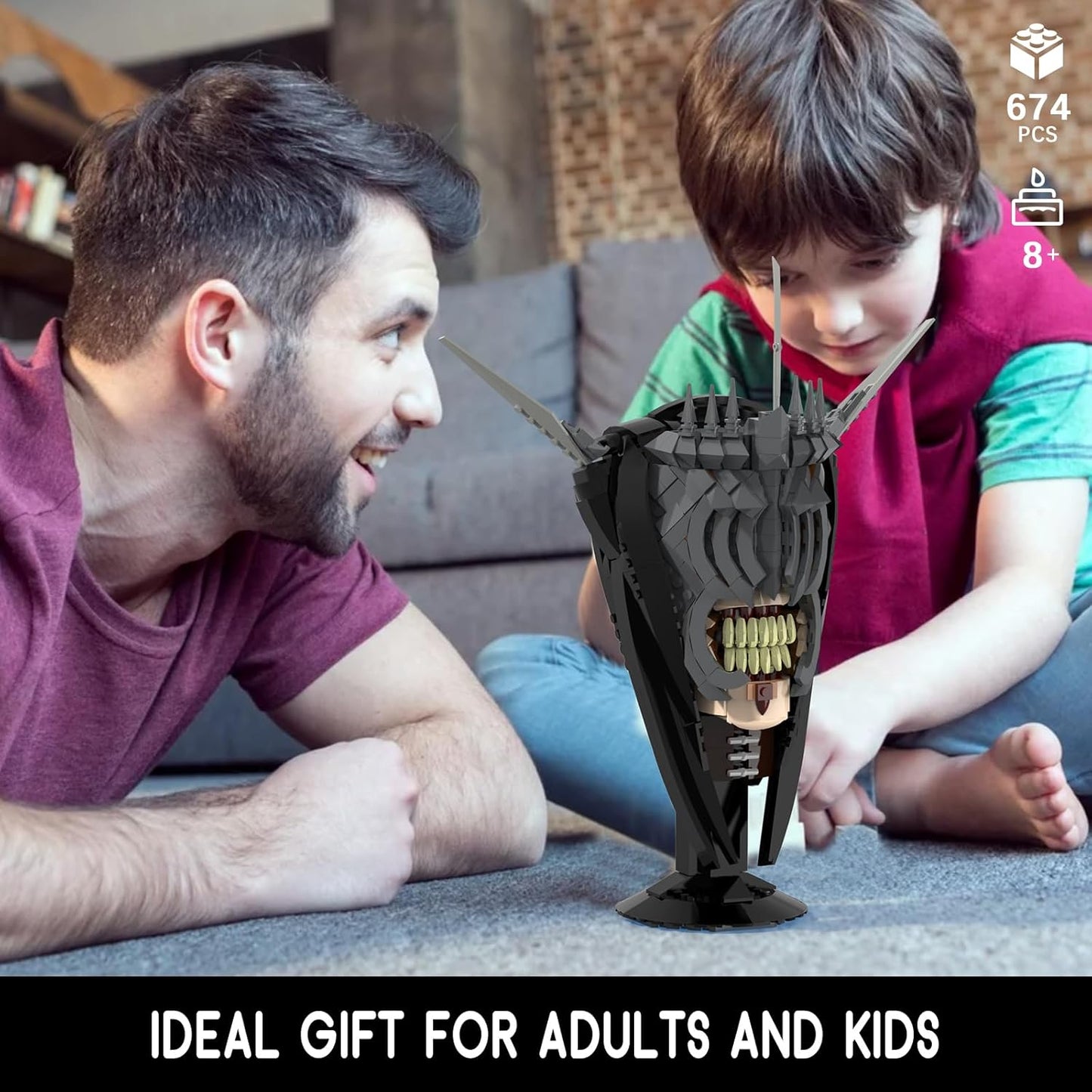 Lord Mouth of Sauron Building Toys Sets, Movie Model Figures, Halloween Christmas Birthday Creative Ideas Gift for Moive Fans for Adults and Boys 8-14 (674 Pieces)