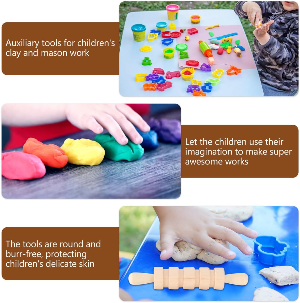 Small Wooden Rollers Mini Wooden Rolling Pin for Wood, Clay, and Dough Crafts for Christmas and Birthday Celebrations