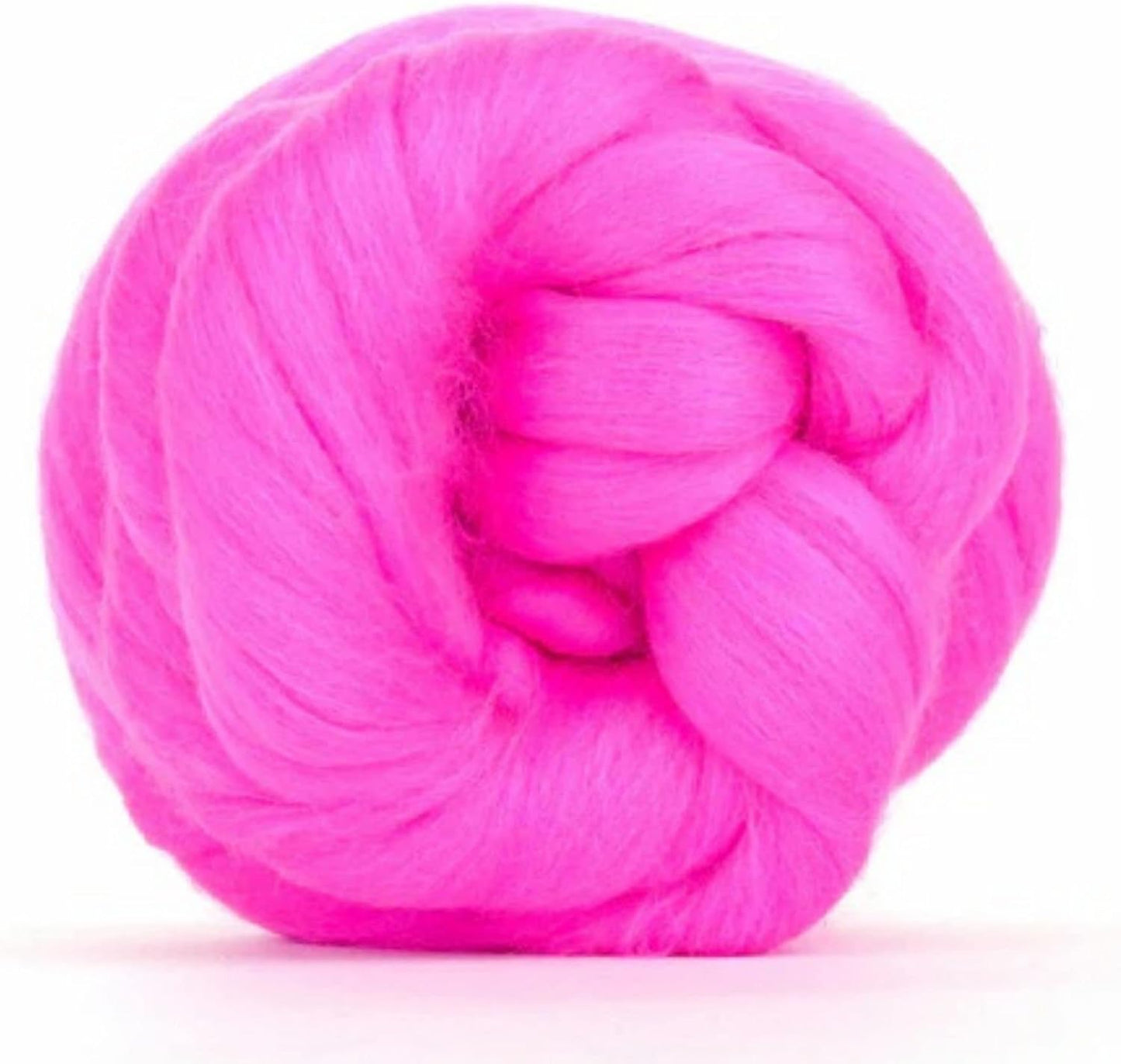 Revolution Fibers Merino Wool Roving | Premium Combed Wool Top | 22 Micron, Perfect for Felting Projects, Spinning, Wall Hangings and Tapestry (Flo Pink)