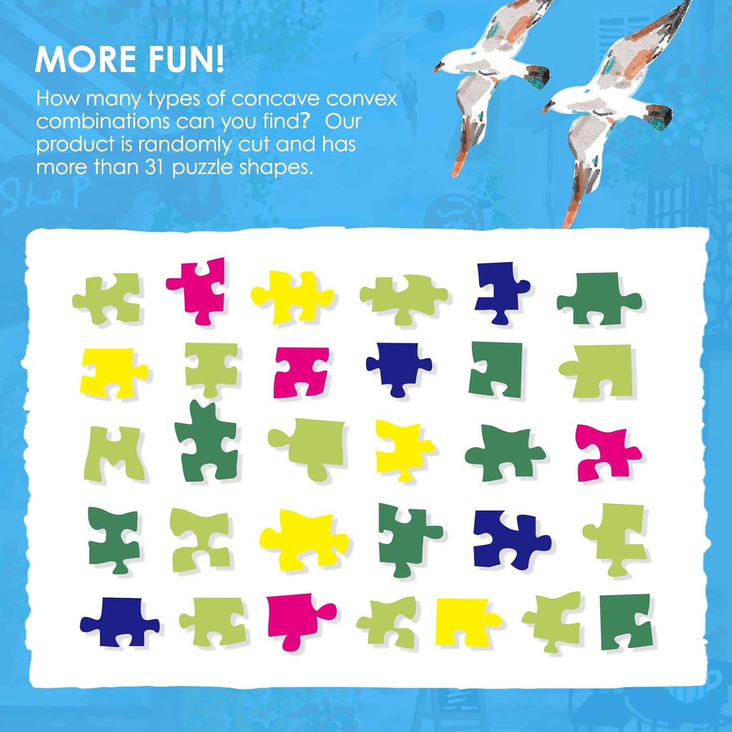 MOMIBOOK Jigsaw Puzzles 1000 Pieces Puzzle for Adults of Sea Breeze Florist, Painting Image Seaside Flower Shop Difficult Challenging Hard Impossible Puzzle Unique Christmas Birthday Gifts