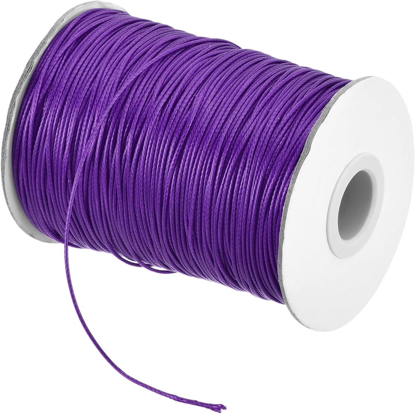MECCANIXITY Waxed Cord 1mm Waxed Polyester Cord 175 Yard Wax String for Bracelet Making,Necklaces, Beading,Jewelry Making and DIY Crafts(Dark Purple)