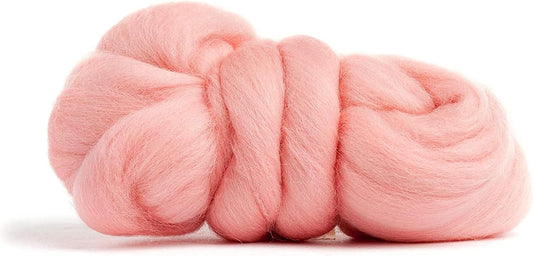 Revolution Fibers Merino Wool Roving | Premium Combed Wool Top | 22 Micron, Perfect for Felting Projects, Spinning, Wall Hangings and Tapestry (Candy Floss)