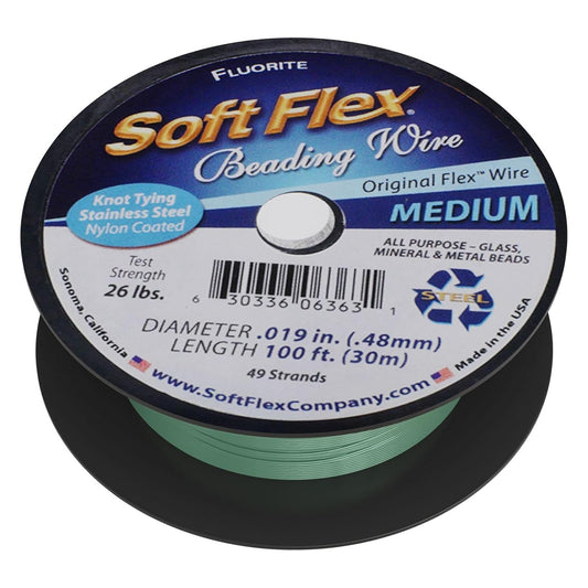 Soft Flex 49 Strand Beading Wire - Medium 0.19 Diameter - 100 Feet Nylon Design Wire